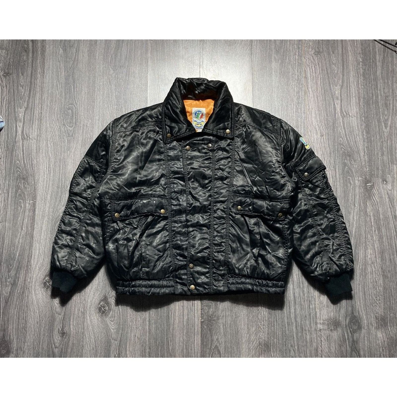 Vintage Security Bomber Jacke Grau L 801