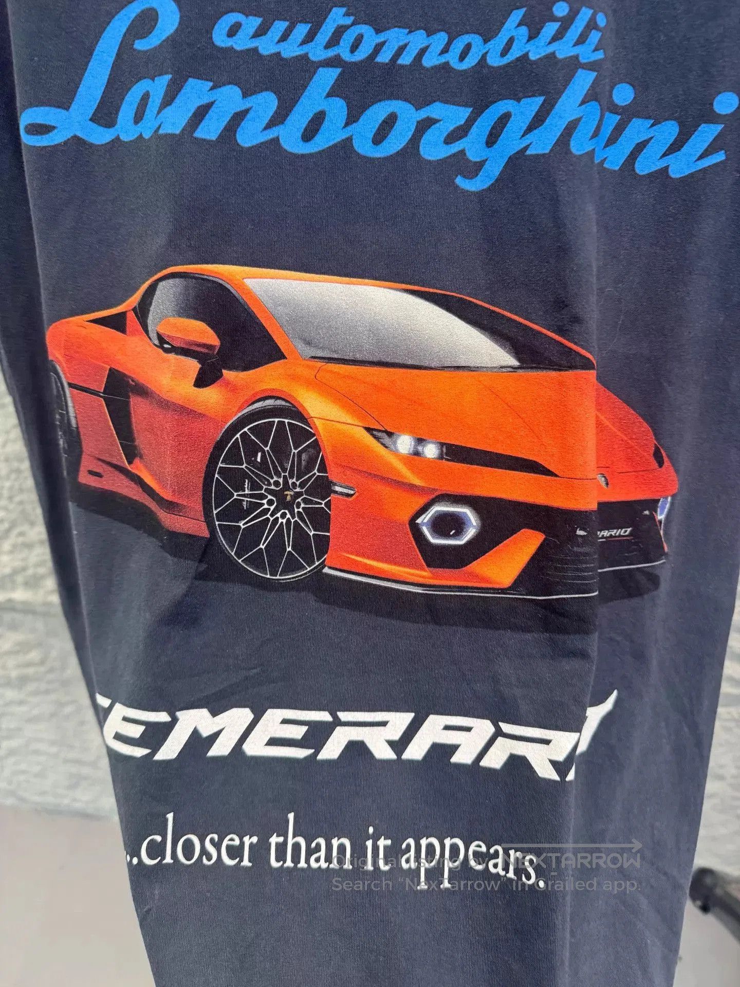 Balenciaga Black Lamborghini Car Graphic Short Sleeve T-Shirt. Size US M / EU 48-50 / 2 - 2 Thumbnail