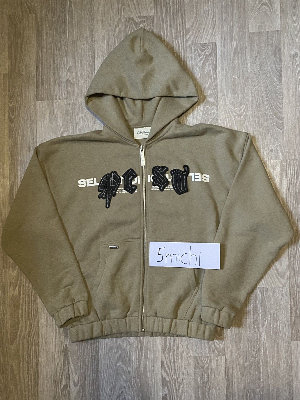 image of Peso Heads Or Tails Zip Hoodie - S in Beige, Men's (Size Small)