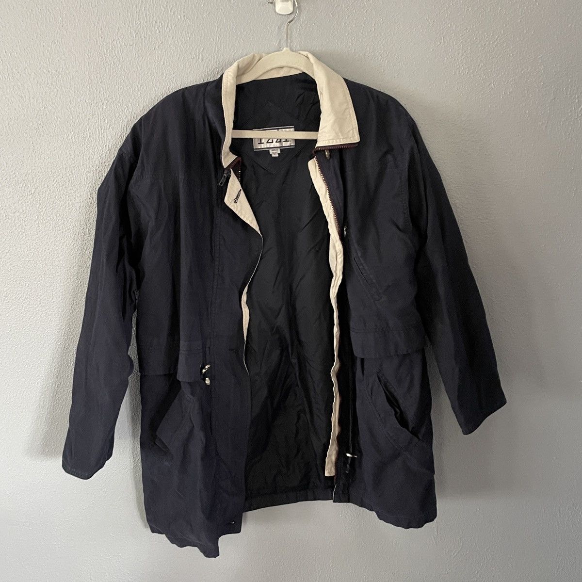 Vintage Vintage Izzi Navy Blue Rain Coat Light Jacket Men’s Size L Size US L / EU 52-54 / 3 - 1 Thumbnail