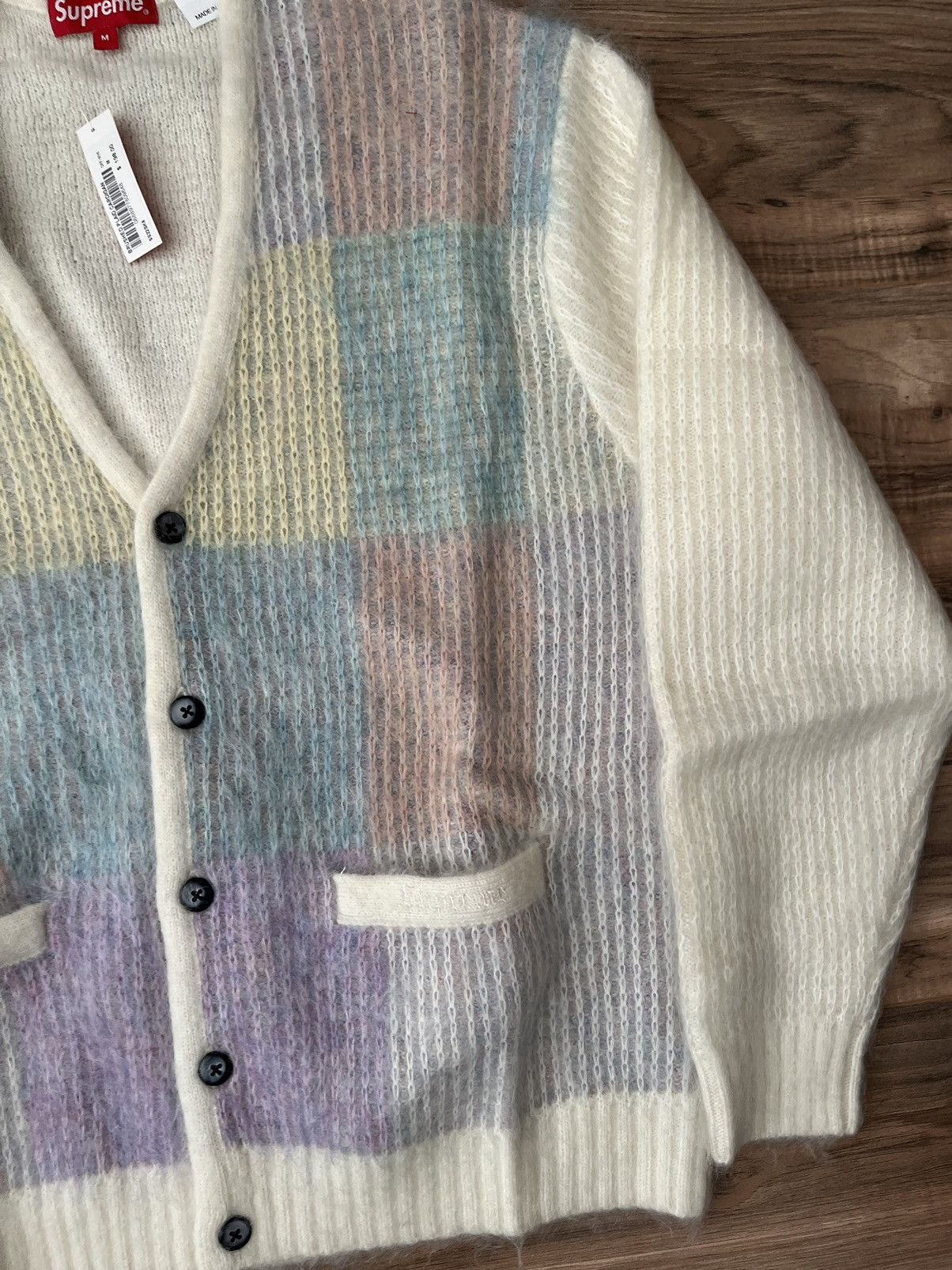 Supreme Supreme Brushed Grid Cardigan Size US M / EU 48-50 / 2 - 5 Thumbnail