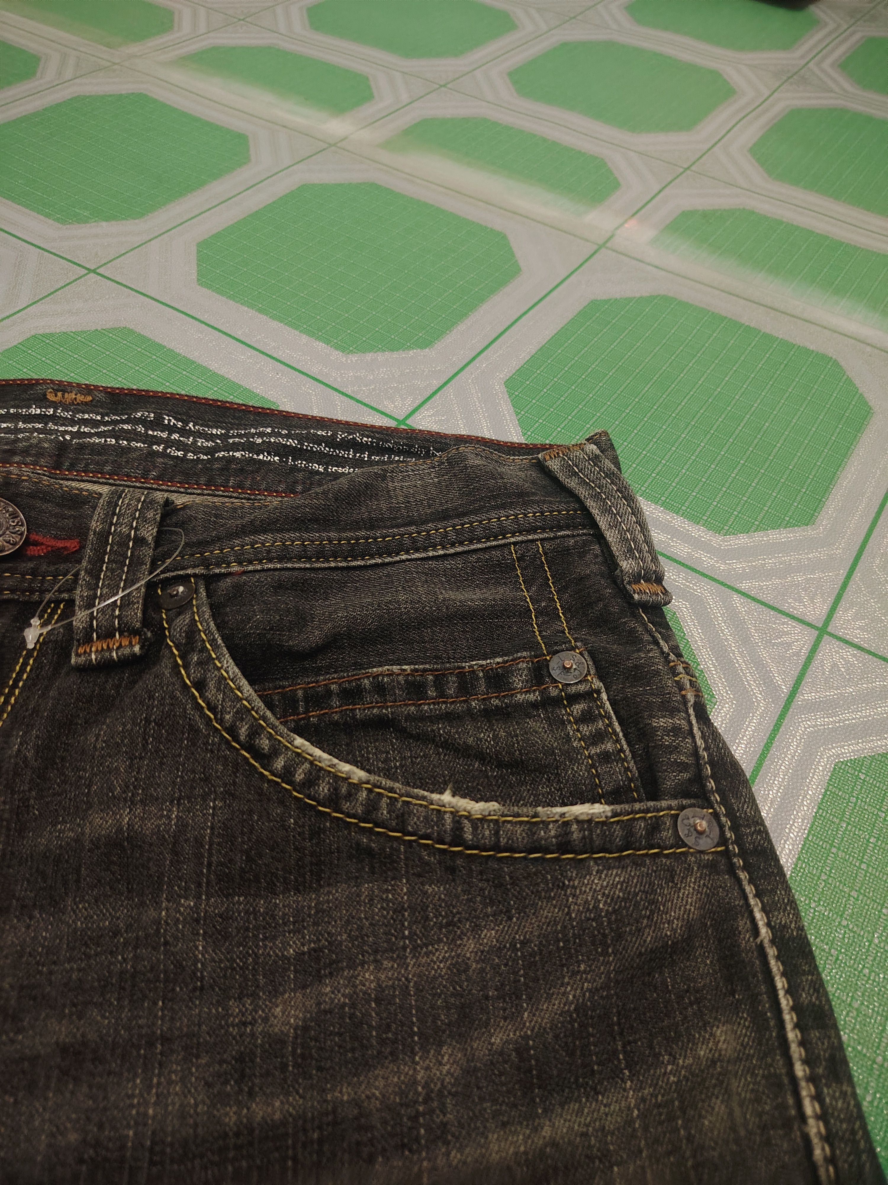 Levi's Distressed Rare!!! Levis 502 Back Pocket Bead Pattern Size US 34 / EU 50 - 8 Thumbnail