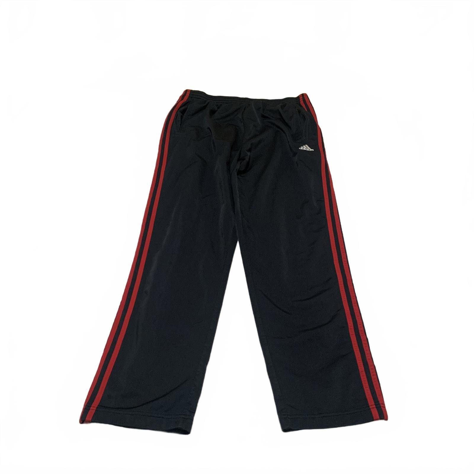 Adidas Vintage 90s Adidas Men's XL Black Athletic Pants Red Stripes Size US 36 / EU 52 - 1 Thumbnail