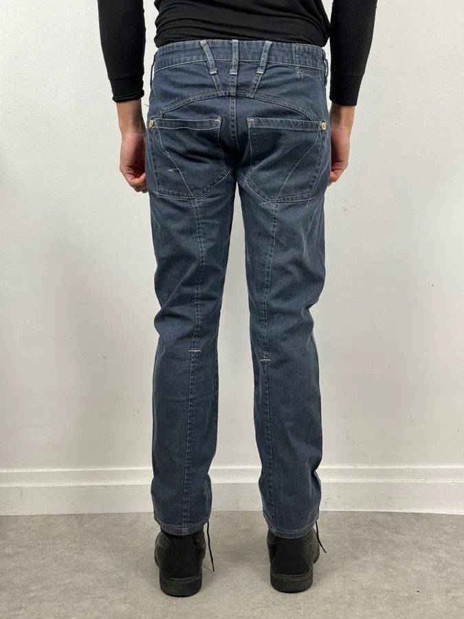 Marithe + Francois Girbaud 2000s Marithé + François Girbaud Faded Blue Slim Pants Size US 30 / EU 46 - 4 Thumbnail