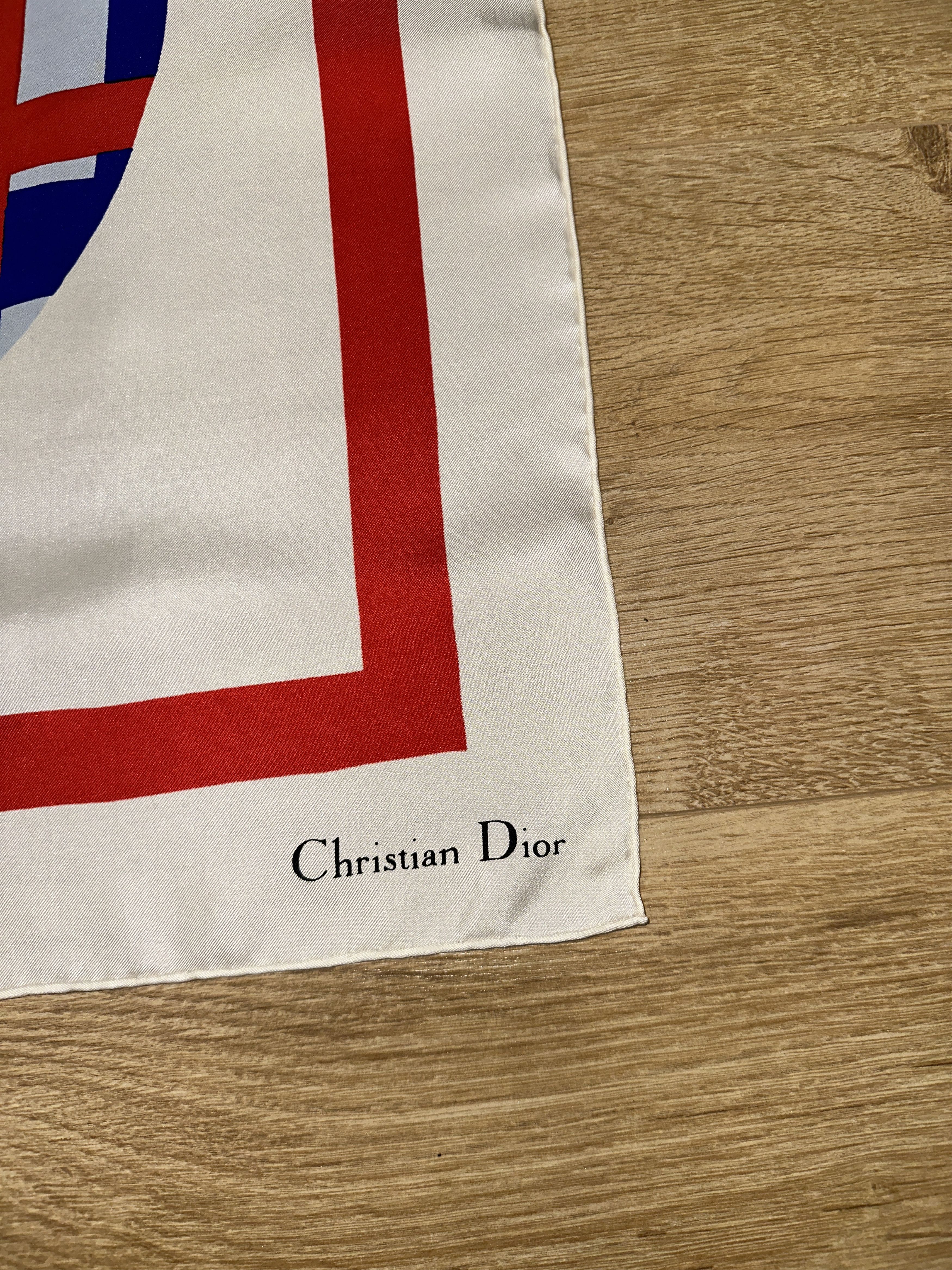 Dior Christian Dior Silk Scarf Graphic Circle 50x50 Pocket Square Size ONE SIZE - 3 Thumbnail