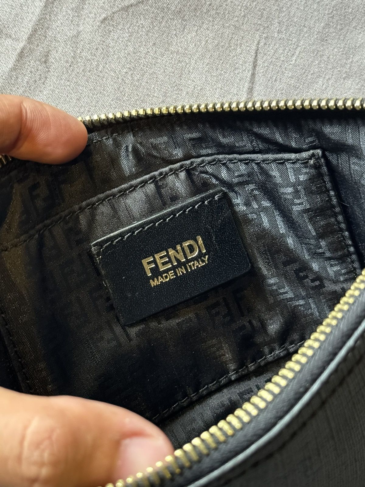 Fendi Fendi Black Zucca Coated Canvas Accessories Pochette Size ONE SIZE - 9 Thumbnail