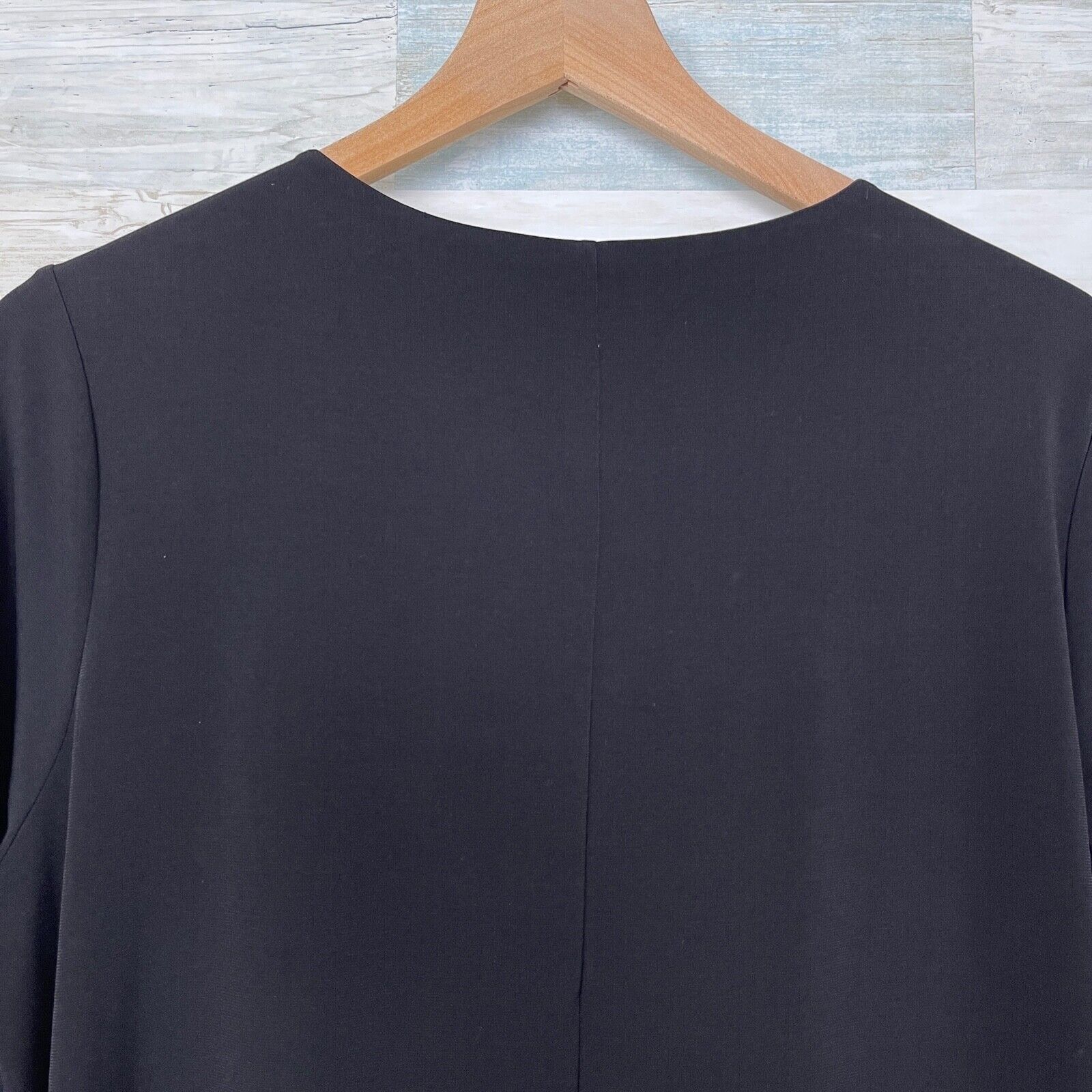 Calvin Klein Calvin Klein Ruched Faux Wrap Jersey Dress Black Zippers 0X Size XL / US 12-14 / IT 48-50 - 5 Thumbnail