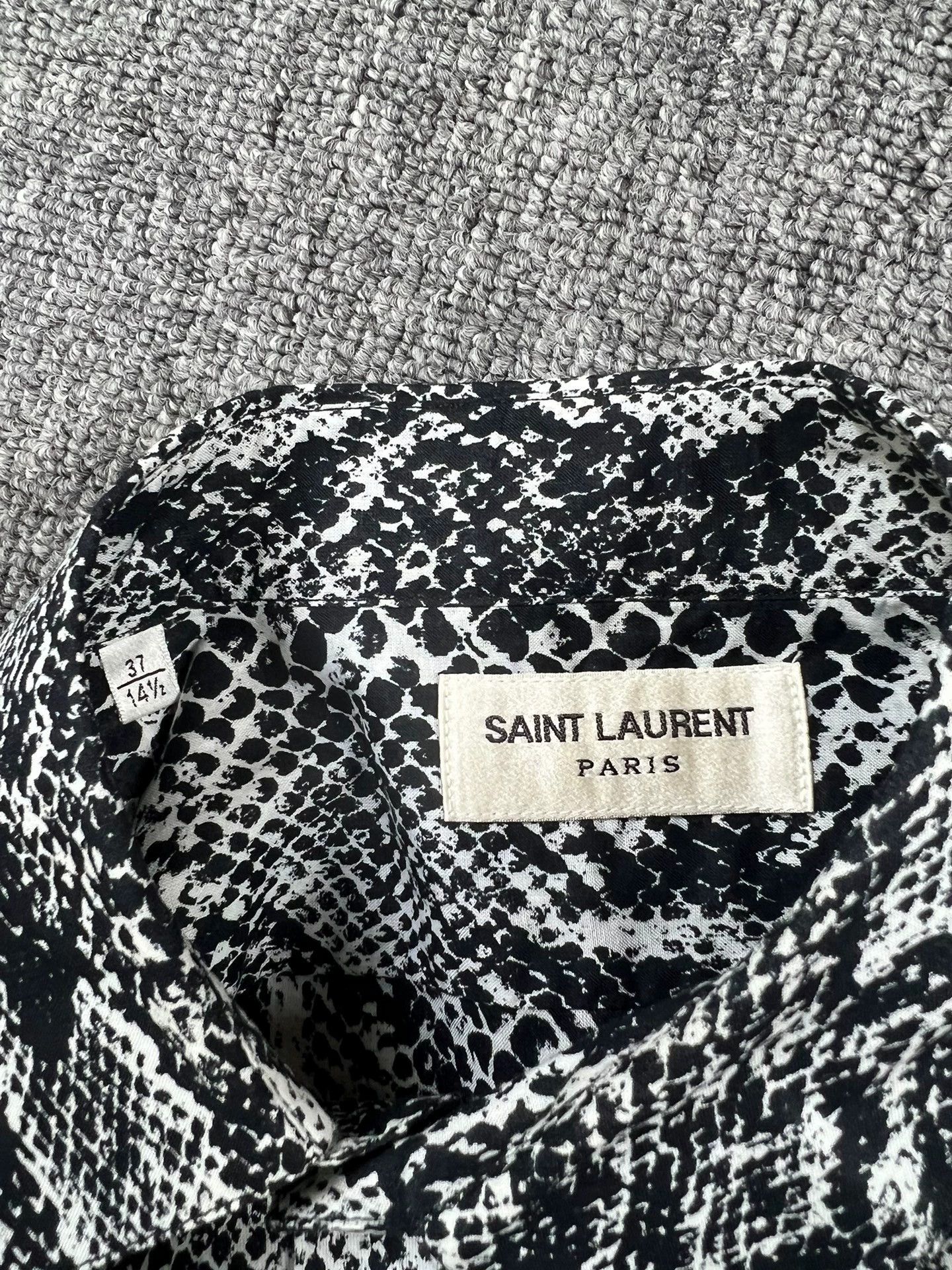 Saint Laurent Paris SLP 14fw Python Print Shirt 37 Size US S / EU 44-46 / 1 - 5 Thumbnail