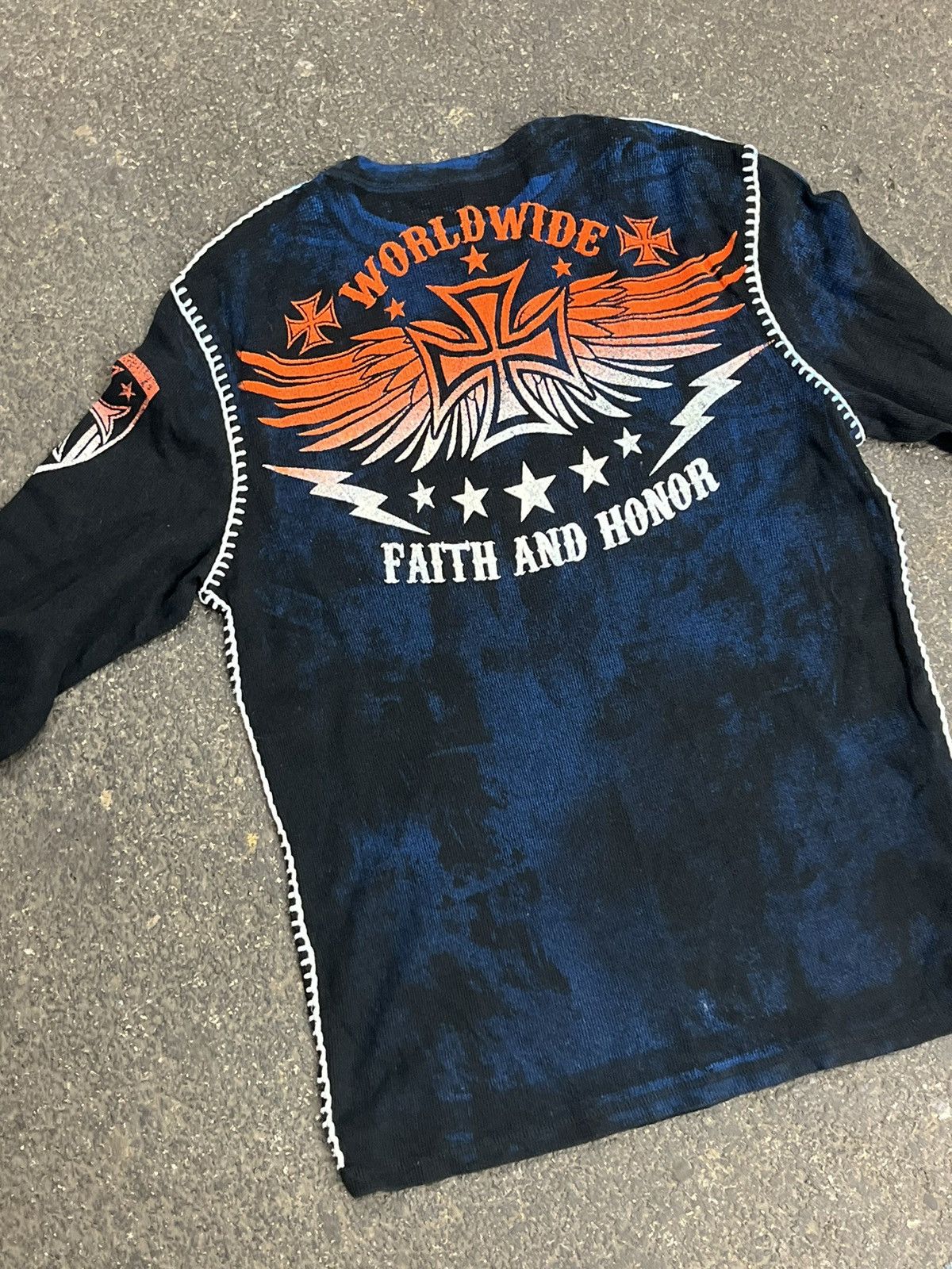 Affliction × Vintage Affliction style y2k grunge thermal skull streetwear hype Size US XL / EU 56 / 4 - 6 Thumbnail