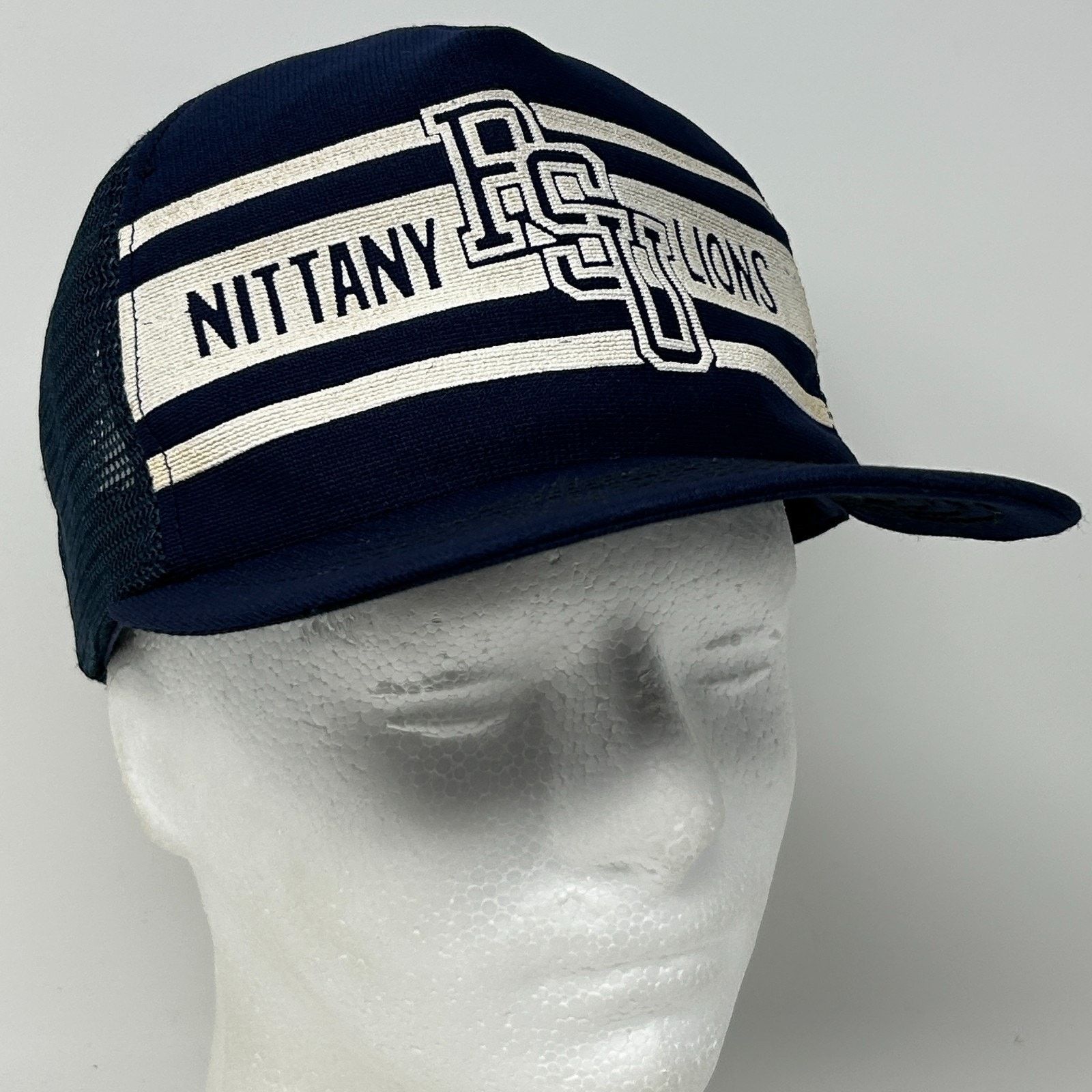 Vintage Vintage 80s Penn State Nittany Lions Trucker Hat Cap Blue Size ONE SIZE - 9 Thumbnail