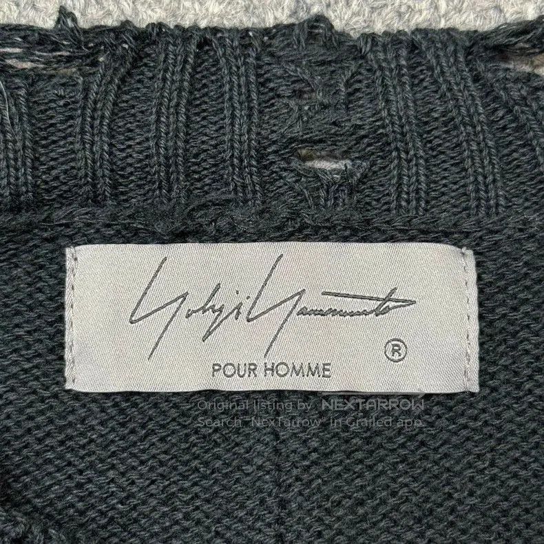 Yohji Yamamoto Yohji Yamamoto Distressed Round Neck Knit. Size US S / EU 44-46 / 1 - 3 Thumbnail
