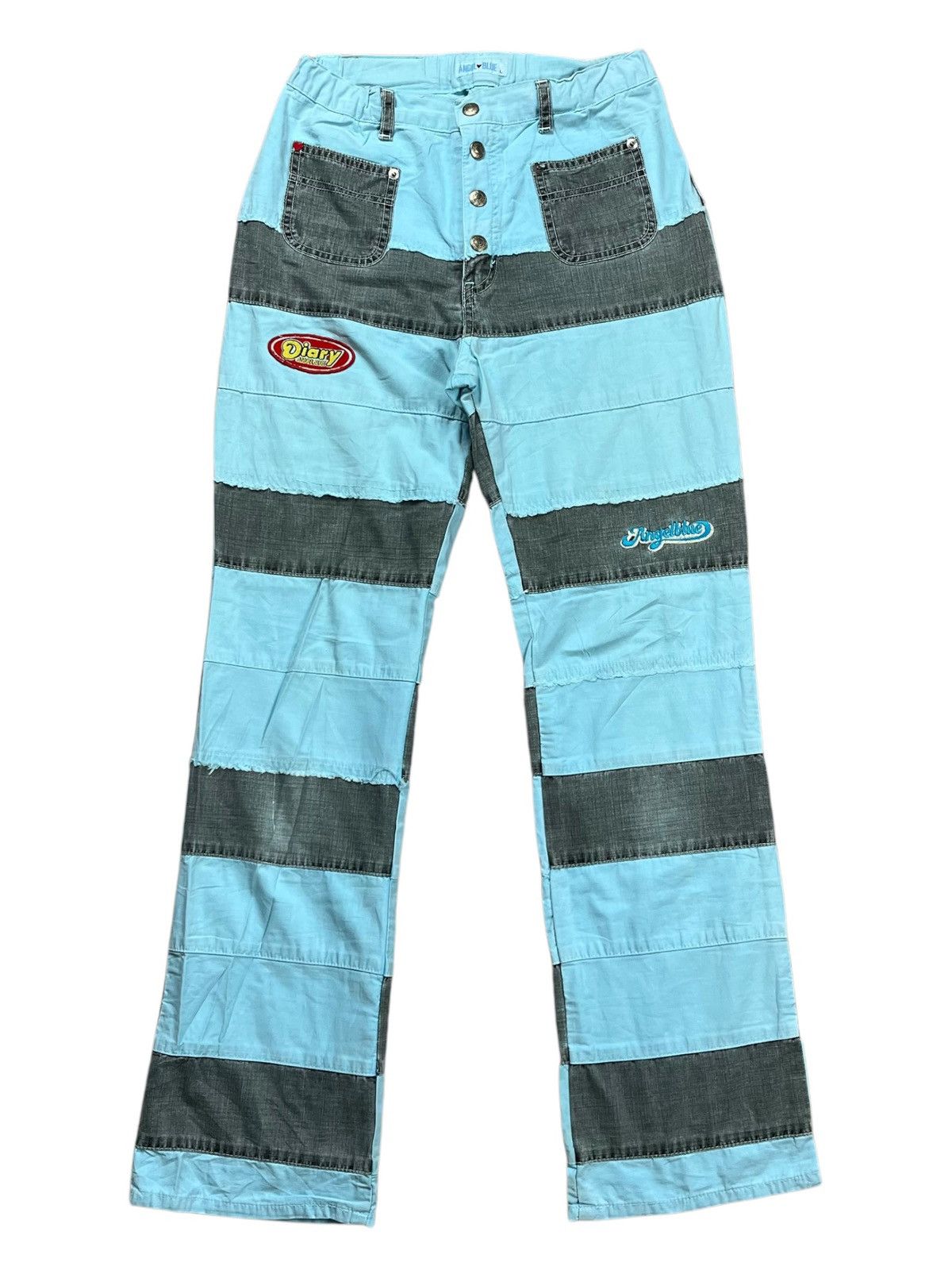 Angel Blue × Hysteric Glamour × Japanese Brand 2000s Angel Blue - Patchwork Hagi Pants Size US 29 - 1 Thumbnail