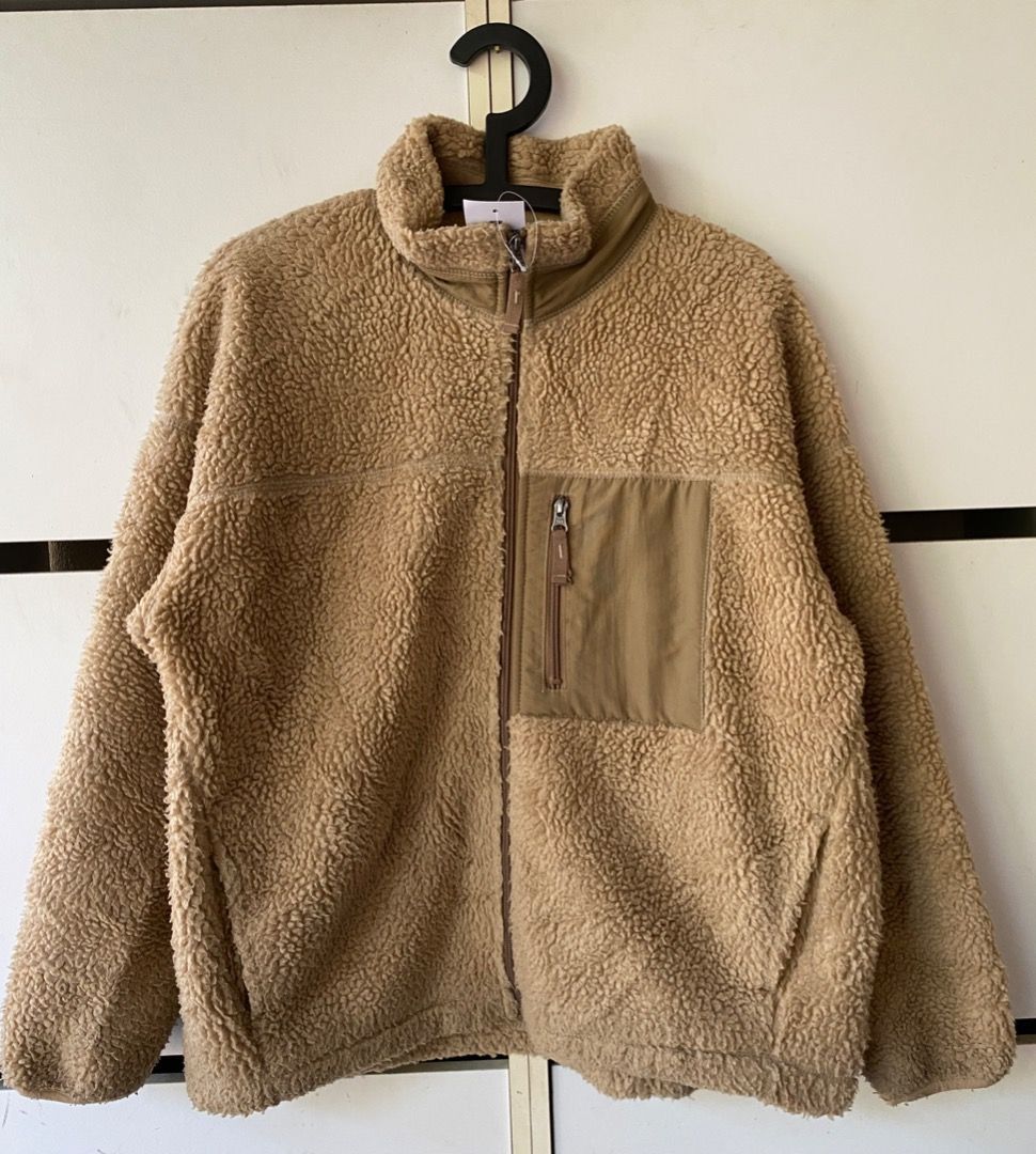 image of Gu Fleece Jacket in Brown, Men's (Size Large)