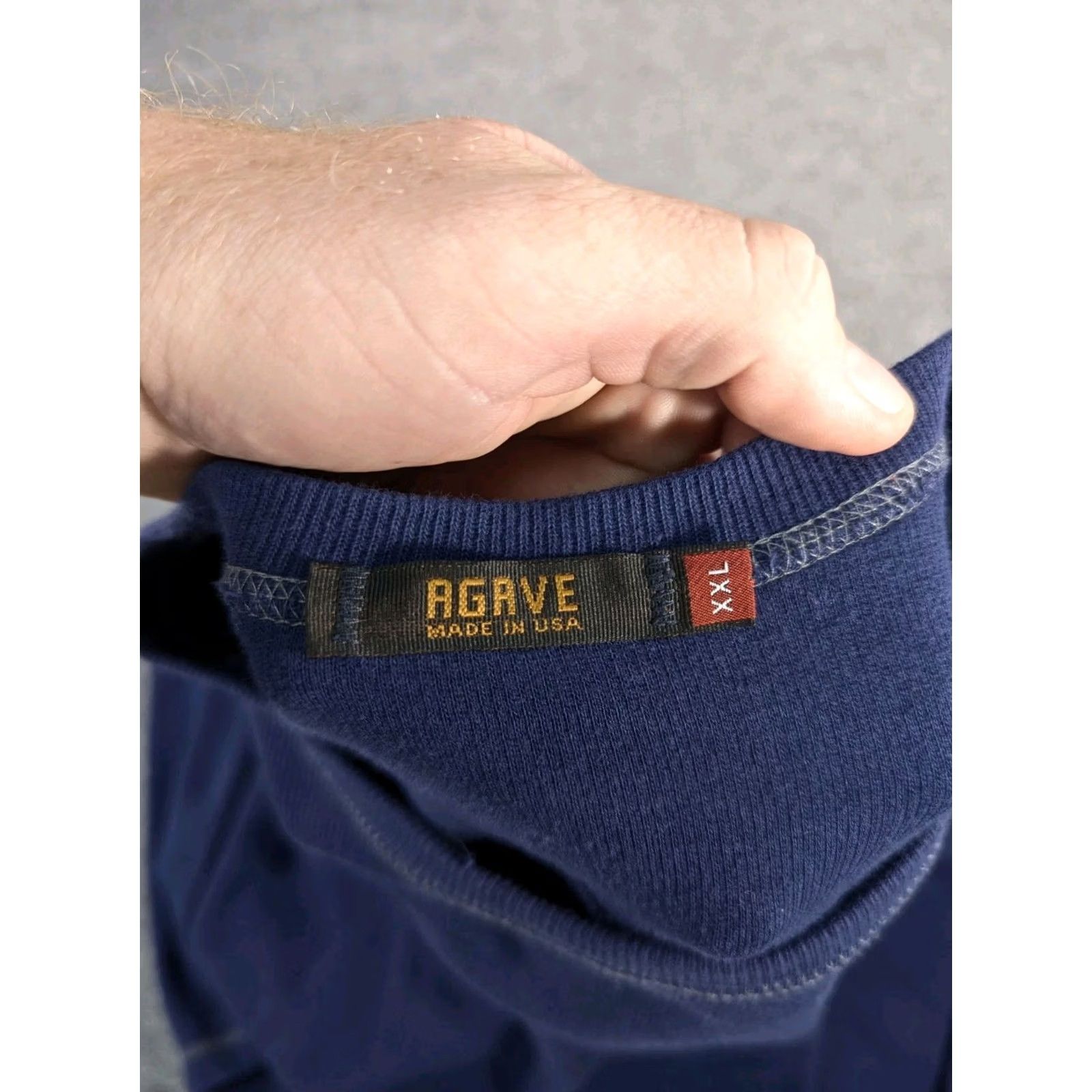 Vintage Jake Agave Agavelux Thermal Long Sleeve Shirt 2XL Cotton Made in USA Men Blue Crew Neck Knit T-Shirt Classic Outdoor (Solid) Size US XXL / EU 58 / 5 - 3 Thumbnail