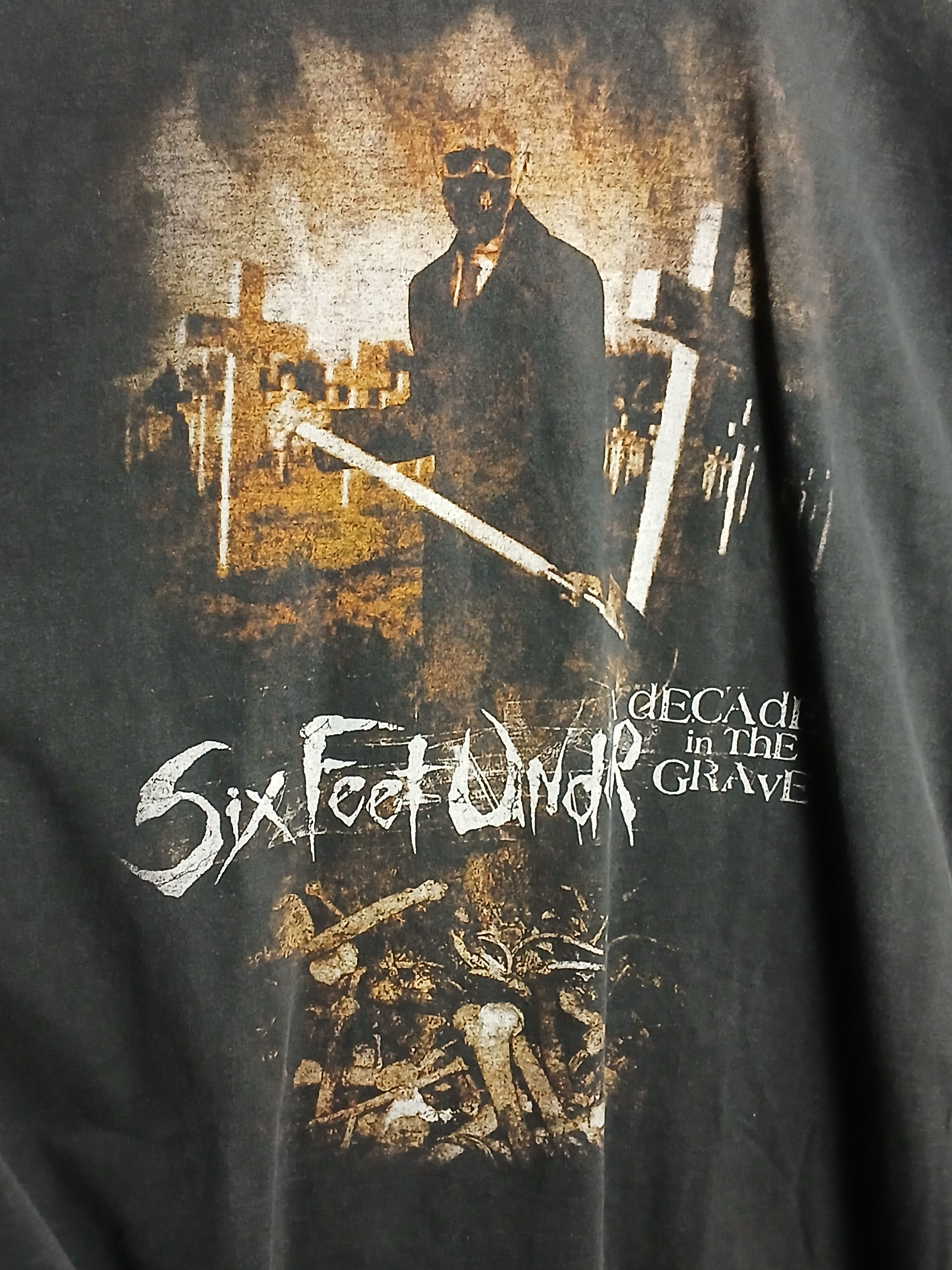 Band Tees Six Feet Under A Decade In Grave T-Shirt Size US XL / EU 56 / 4 - 3 Thumbnail