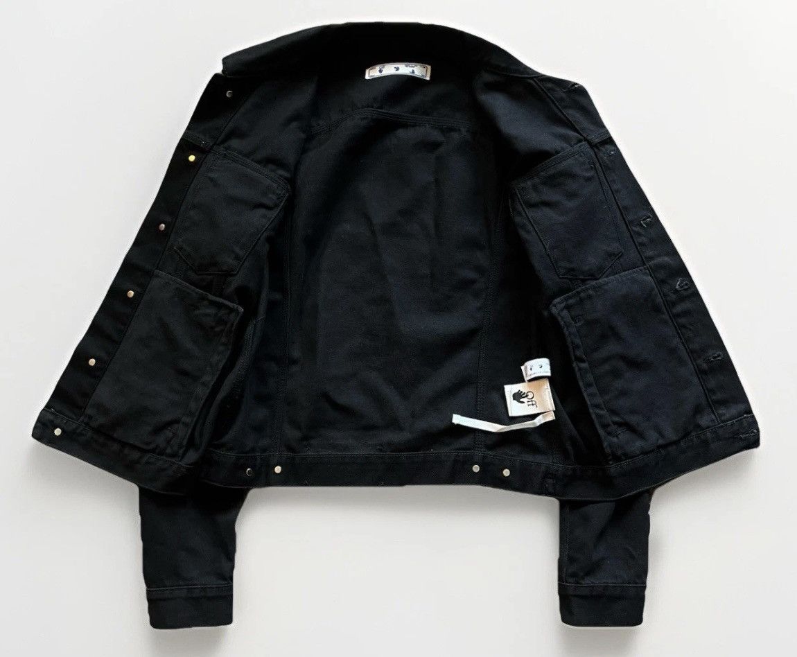 Off-White × Virgil Abloh OFF-WHITE⚡️Men size M "Mona Lisa" black denim trucker jacket Size US M / EU 48-50 / 2 - 8 Thumbnail