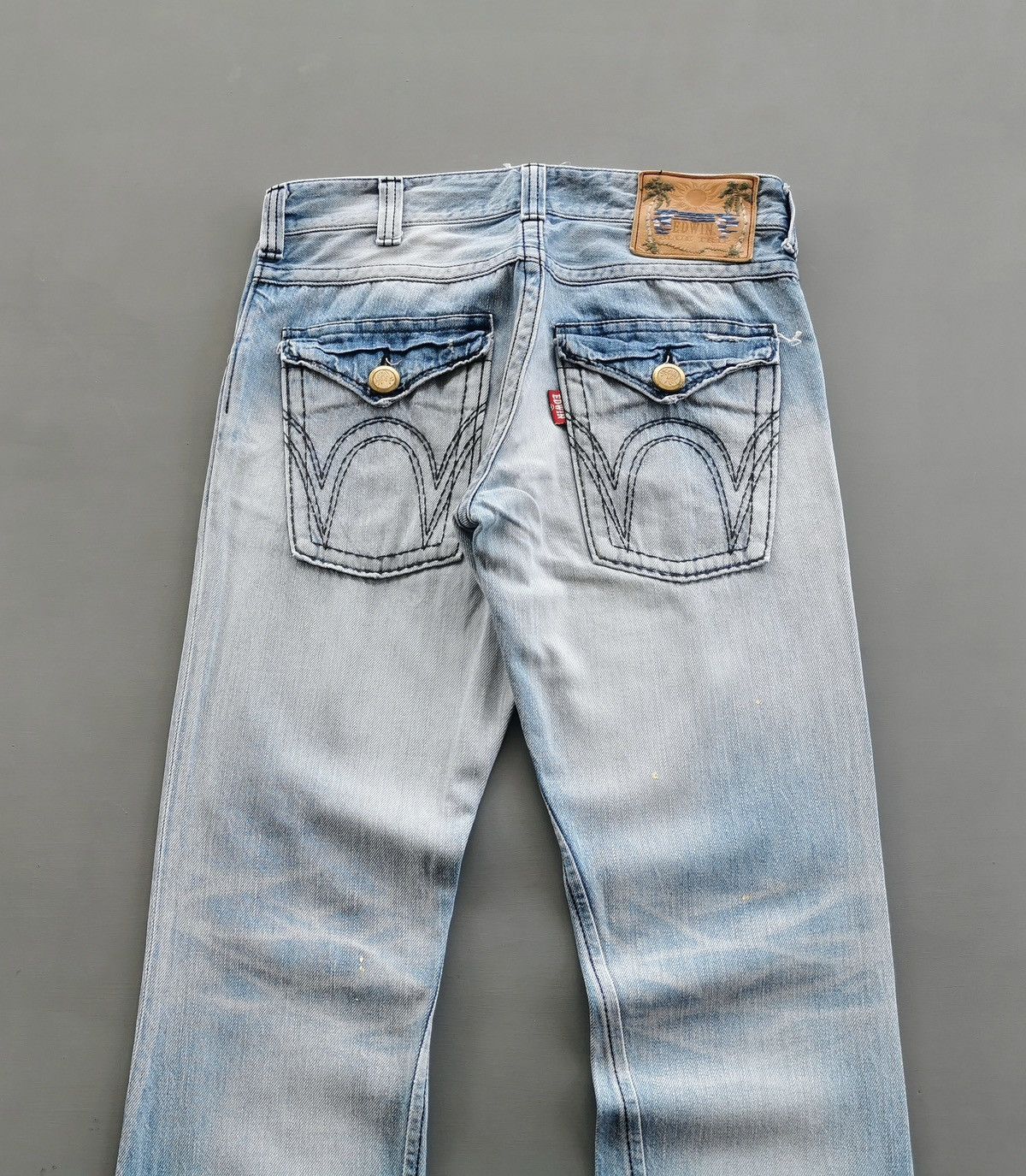 Edwin Bootcut Edwin BT5012 Blue Trip Denim Jeans Size US 33 - 9 Thumbnail