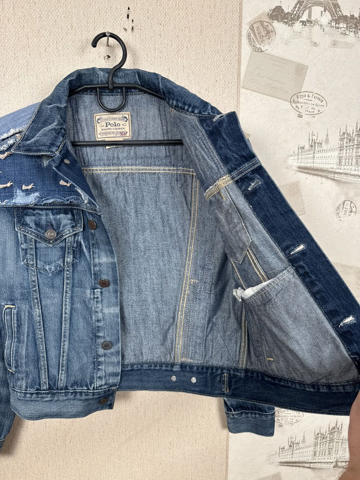 Polo Ralph Lauren Polo Ralph Lauren Patchwork Denim Trucker Jacket Sz XS Size XS / US 0-2 / IT 36-38 - 22 Thumbnail