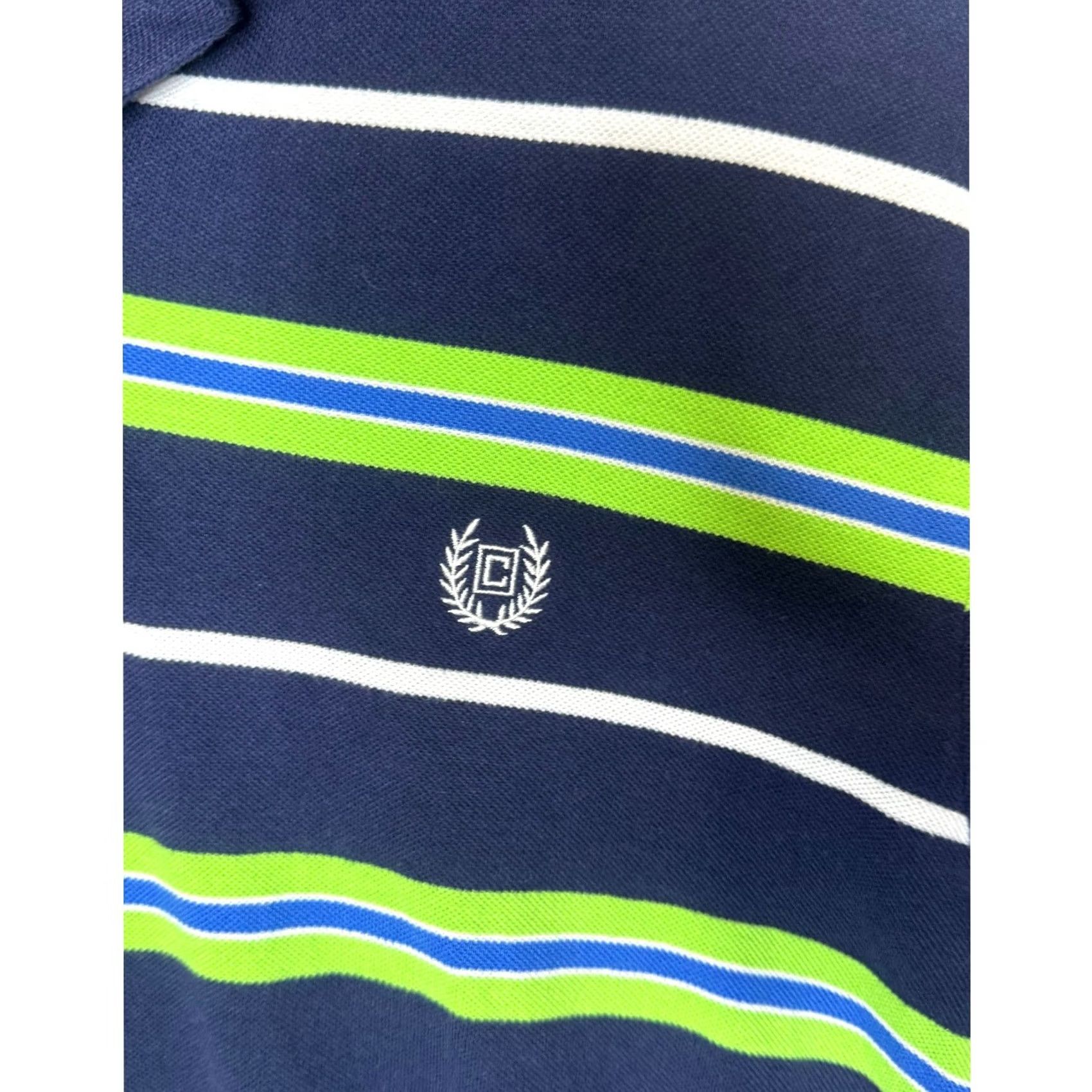 Chaps Chaps Polo Shirt Striped Short Sleeve Navy Green White Blue Logo Embroidered Casual Activewear Mens M Size US M / EU 48-50 / 2 - 2 Thumbnail