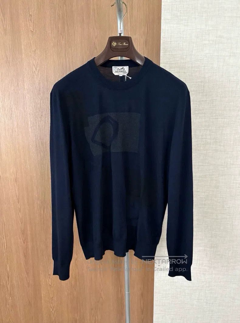 Hermes Hermes Autumn and Winter Men's Knit Shirt Size US L / EU 52-54 / 3 - 1 Thumbnail