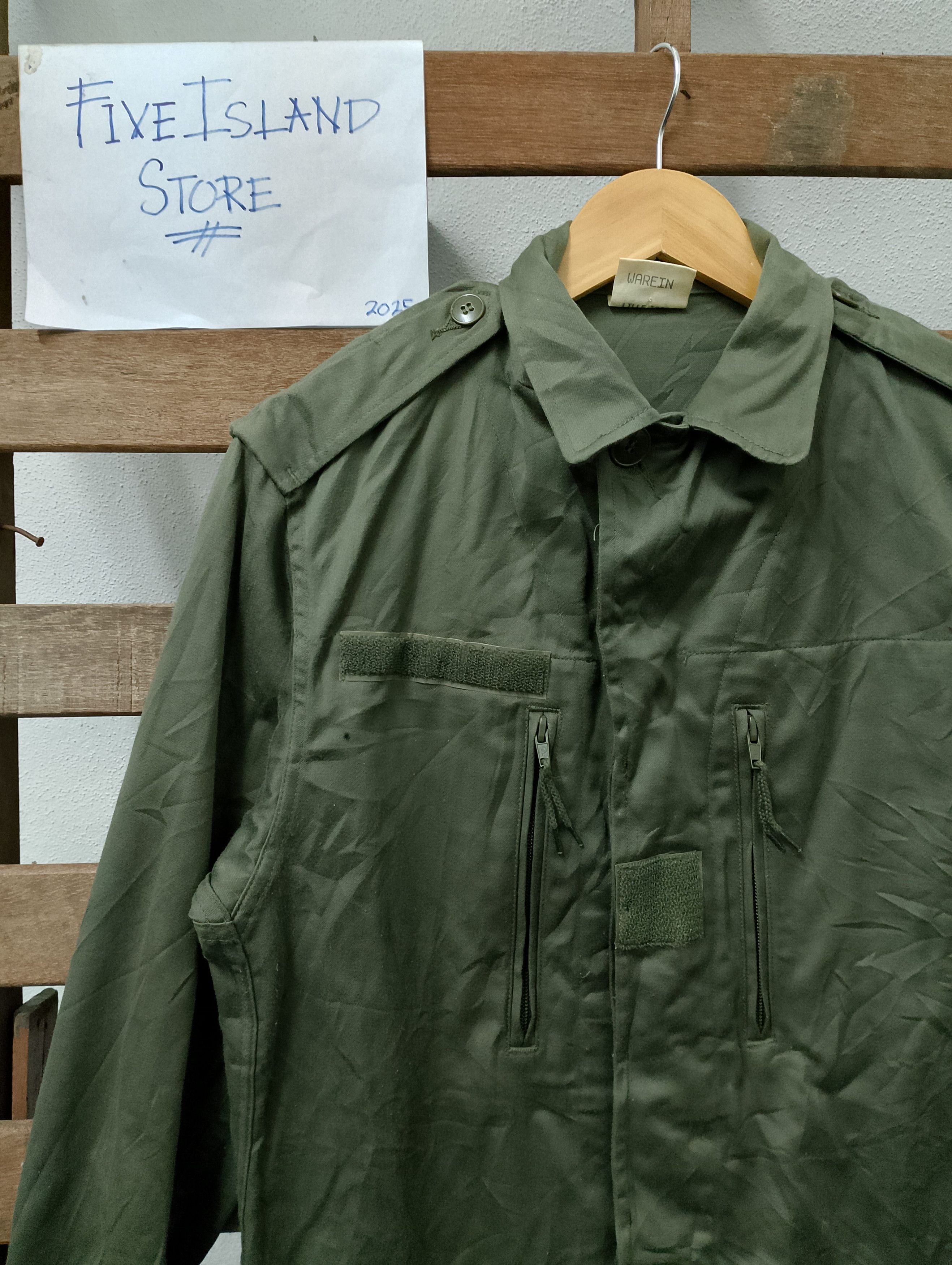 Vintage Vintage French Military Field Jacket 1989 Olive Green Size US M / EU 48-50 / 2 - 2 Thumbnail