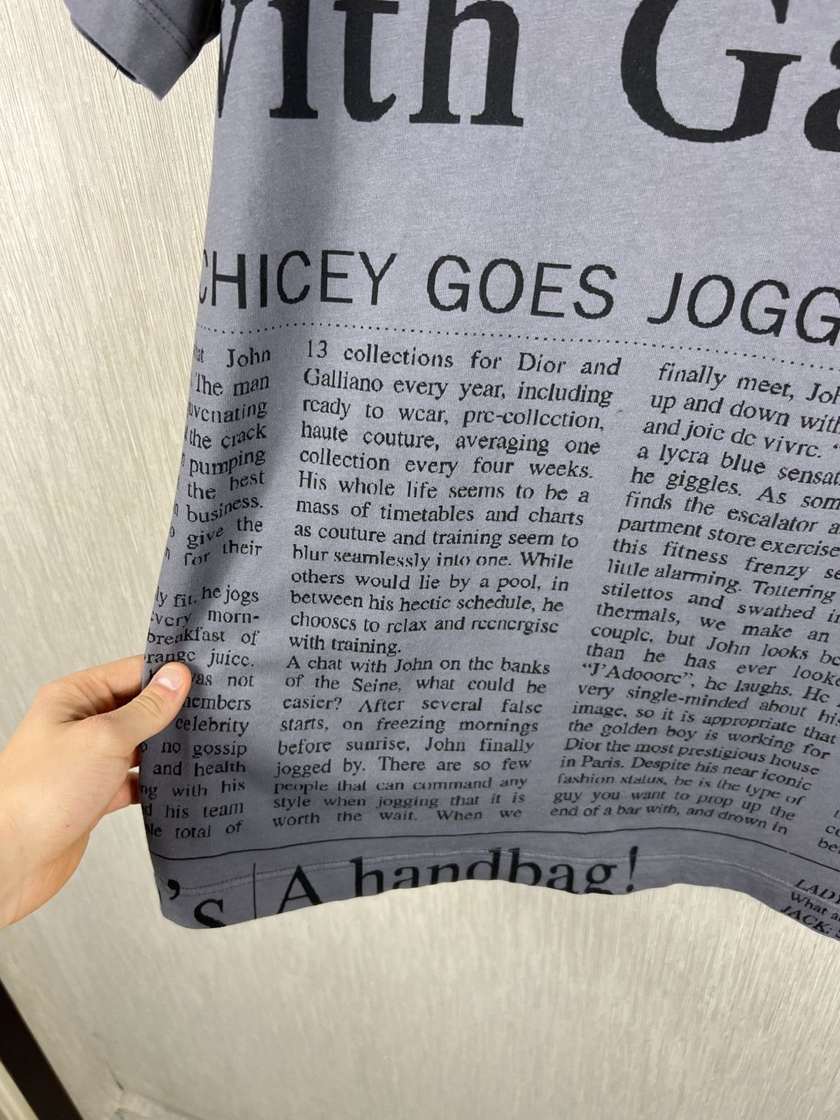 John Galliano John Galliano y2k newspaper gazette full print tee dior Size US XL / EU 56 / 4 - 12 Thumbnail