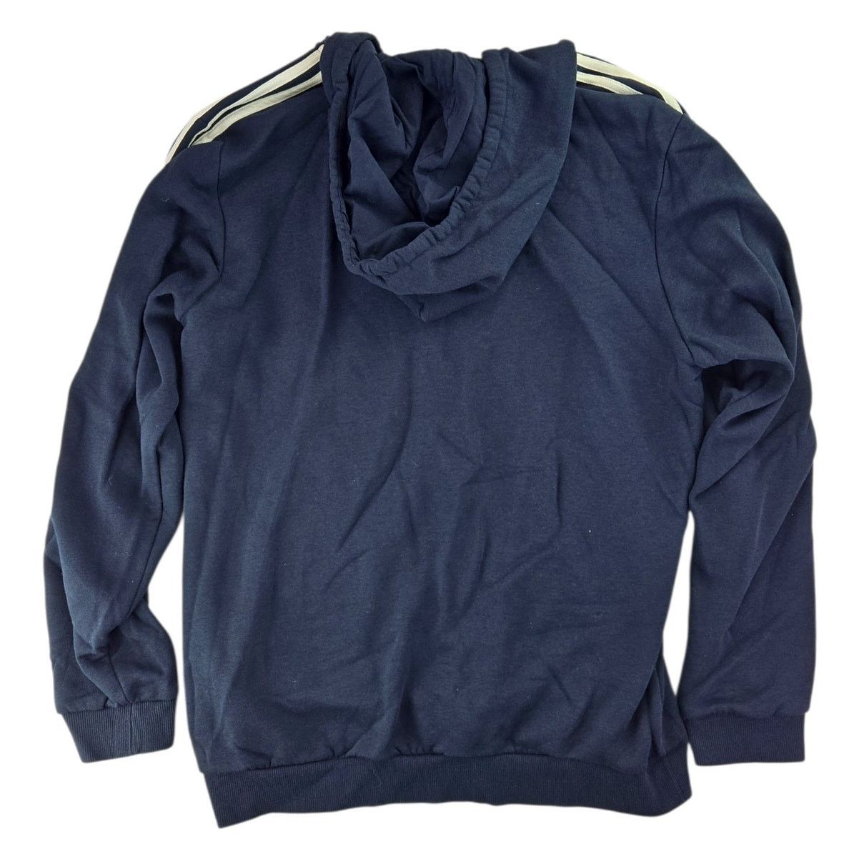 Adidas Adidas | Navy Blue 3 Stripe Zip Up Hoodie | Size XL Size US XL / EU 56 / 4 - 4 Thumbnail