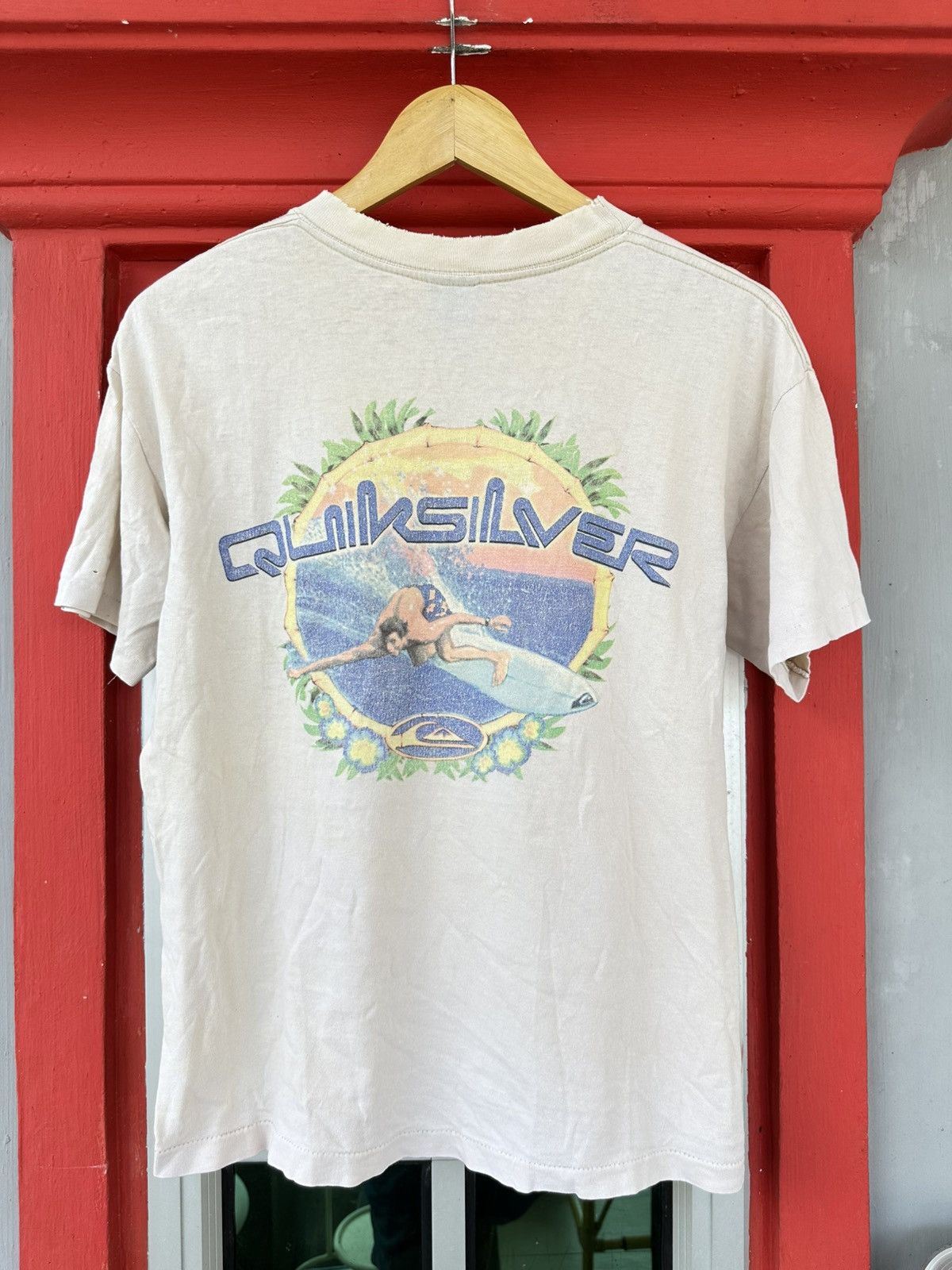 Quiksilver Vintage 90s Quiksilver Surf Boy Tee Size US S / EU 44-46 / 1 - 1 Thumbnail