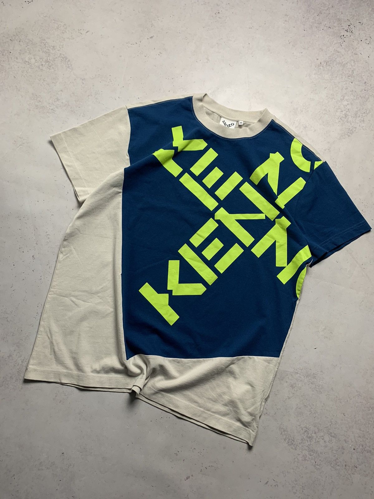 Vintage Kenzo Spellout Geometrical T-shirt M