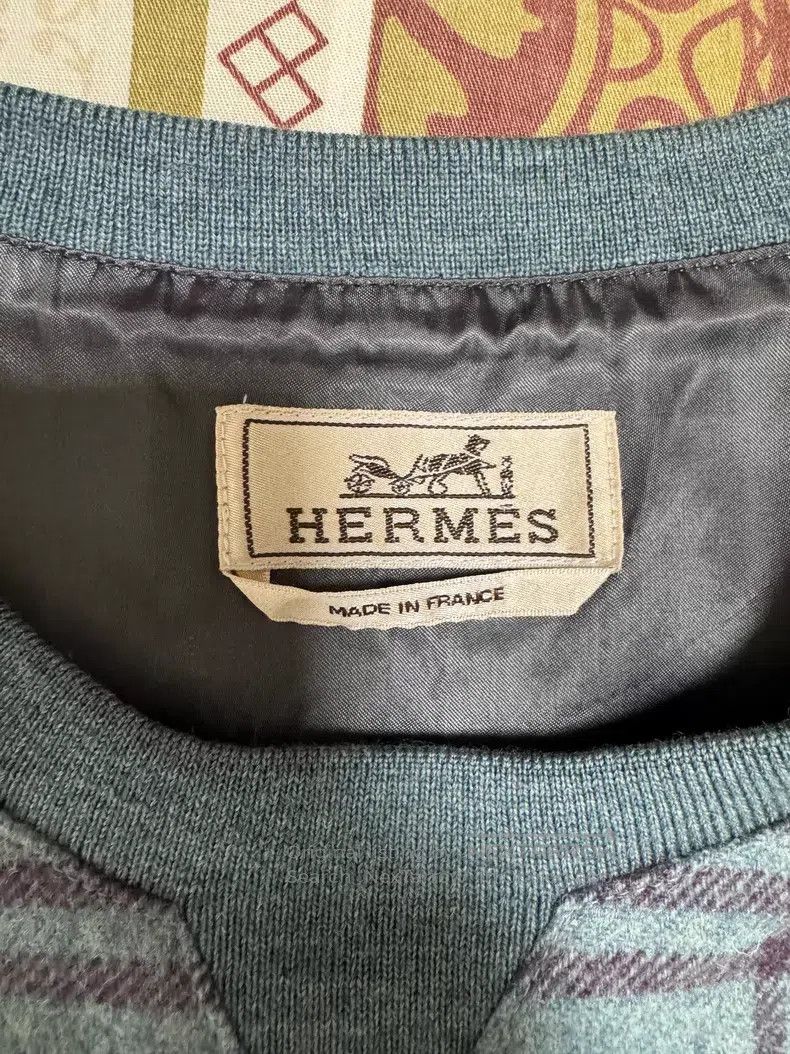 Hermes Hermes Knitwear jacket, 100% wool, with a zipper on the sh Size US M / EU 48-50 / 2 - 6 Thumbnail