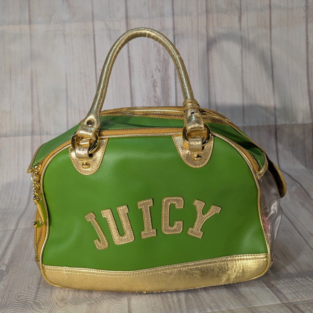 Juicy Couture Juicy Couture Vintage Green-Gold Pet Carrier Bag Size ONE SIZE - 1 Thumbnail