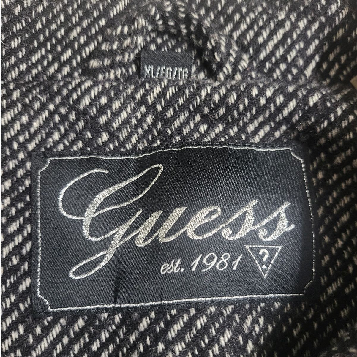 Guess Guess Wool Blend Black & White Jacket Zipper Metal Trim - XL Size XL / US 12-14 / IT 48-50 - 5 Thumbnail