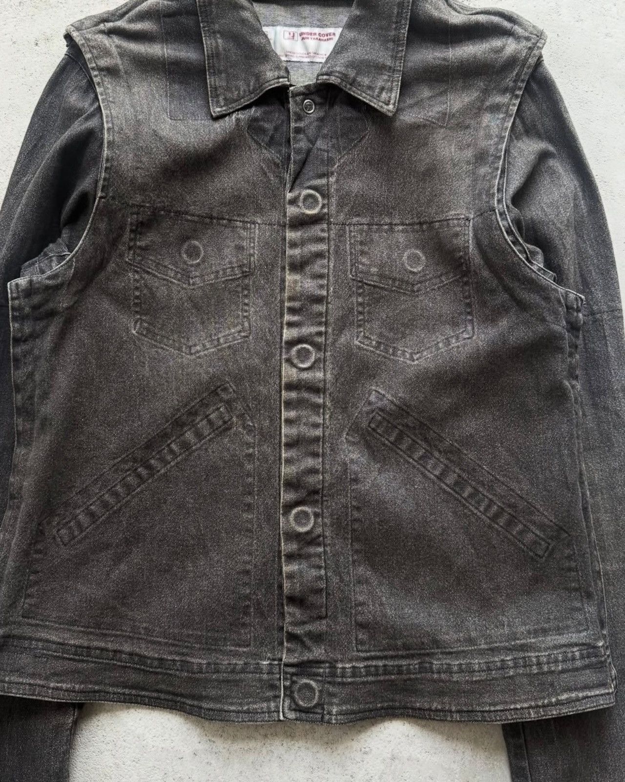 Undercover SS1999 UNDERCOVER "Relief" Small Parts Denim Trucker Jacket Size US S / EU 44-46 / 1 - 4 Thumbnail