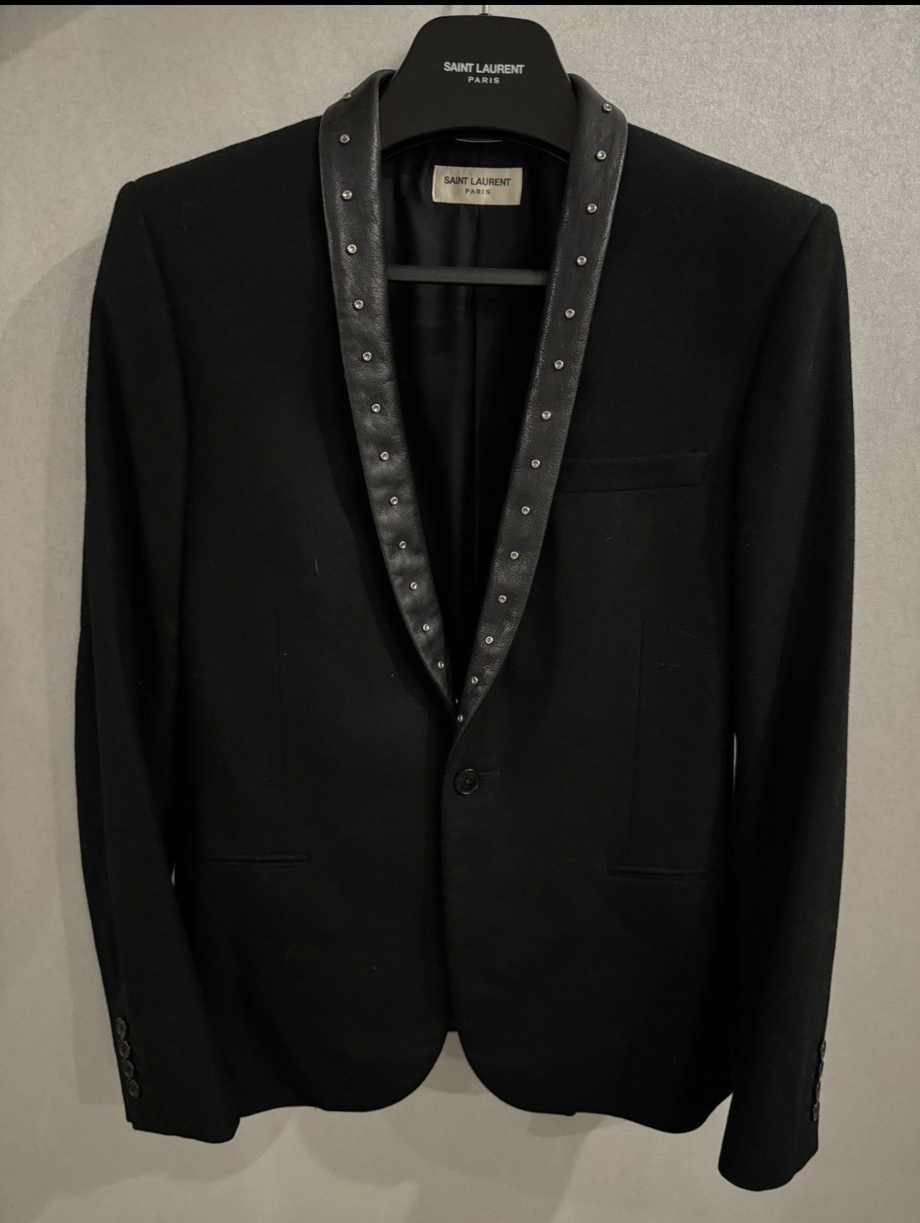 Saint Laurent Paris × Yves Saint Laurent Saint Laurent rivets leather collar suits Size 46S - 1 Thumbnail