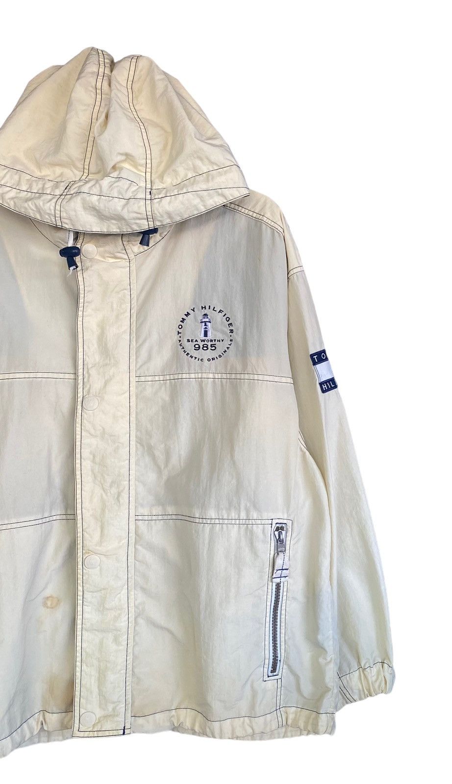 Tommy Hilfiger Vintage TOMMY HILFIGER Hoodie Light Zipper Jacket (L) Size US L / EU 52-54 / 3 - 3 Thumbnail