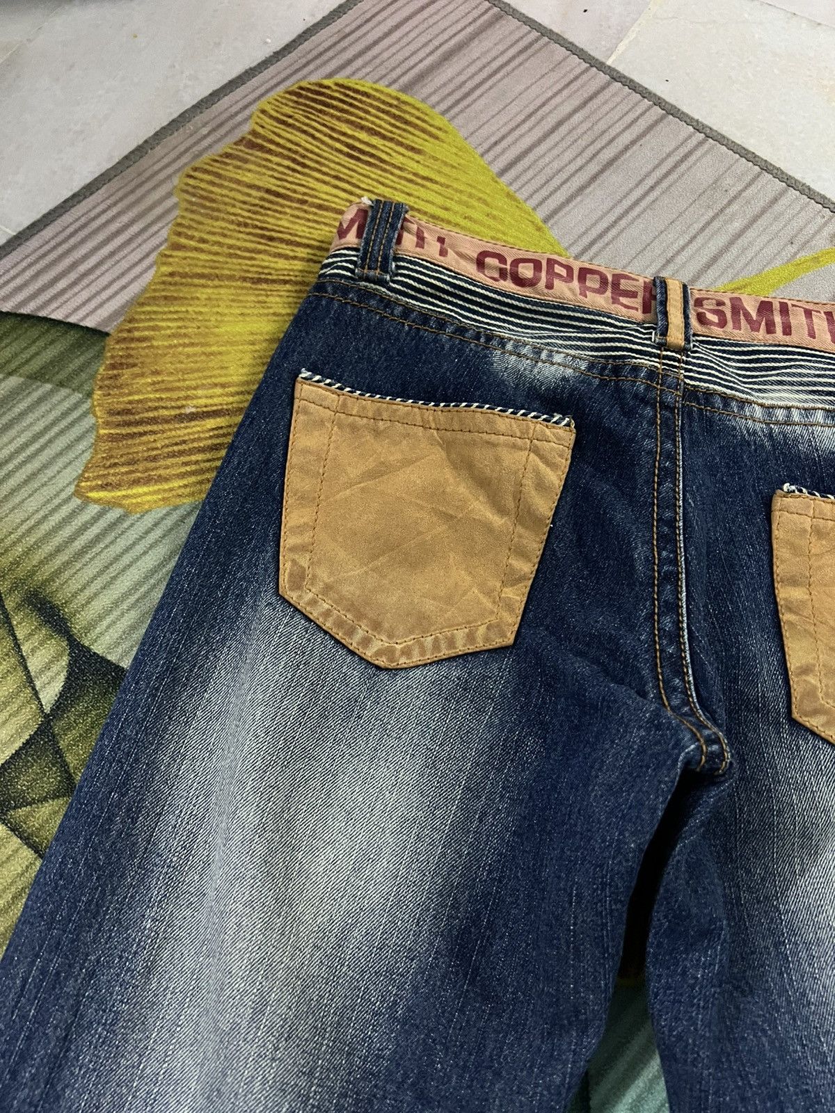 Japanese Brand 💥Smith Cooper Distress Patchwork Japanese Jean Size US 31 - 16 Thumbnail