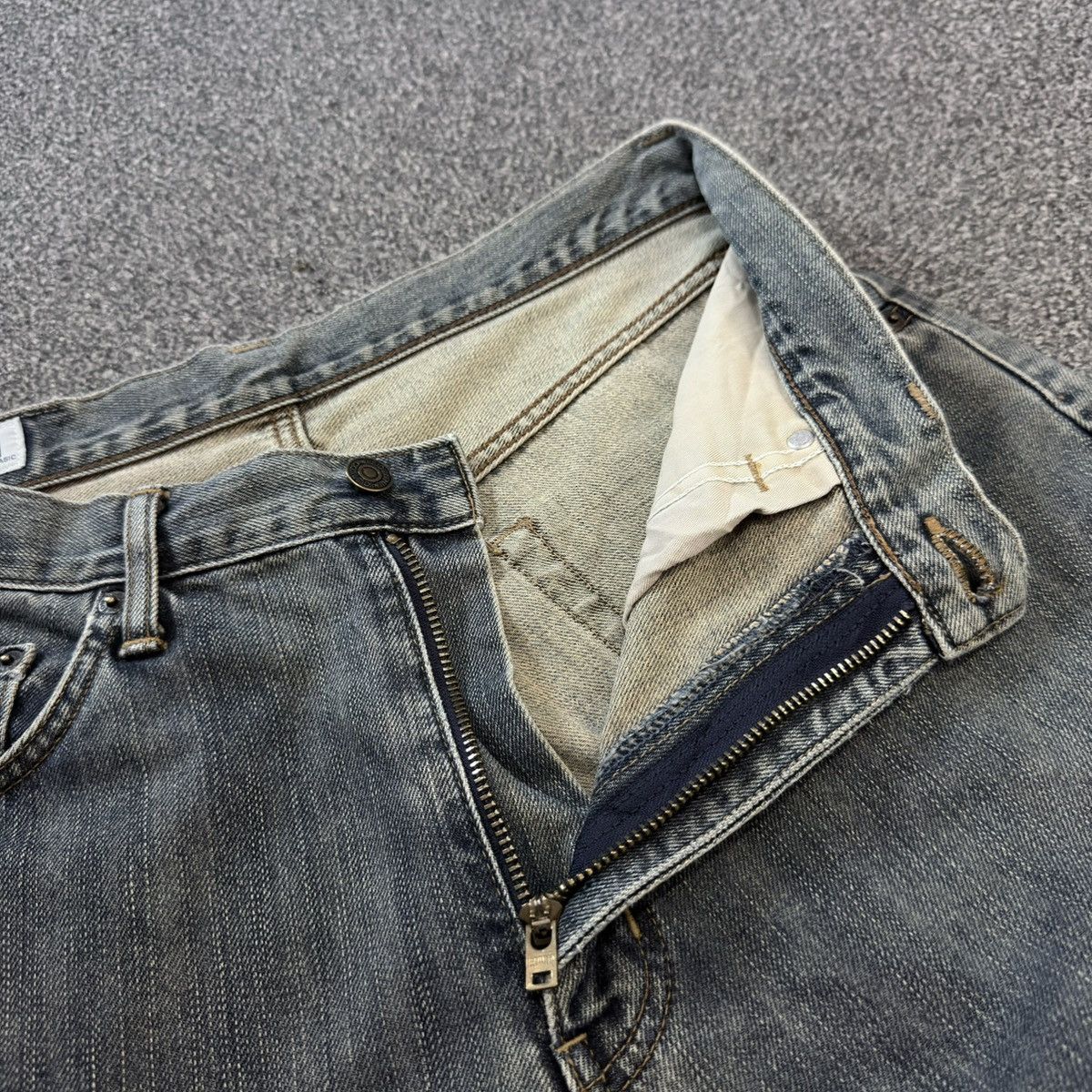 Seditionaries 🇯🇵 Vintage 90s Japanese Baggy Edwin 404 Rusty Washed Denim Size US 33 - 10 Thumbnail