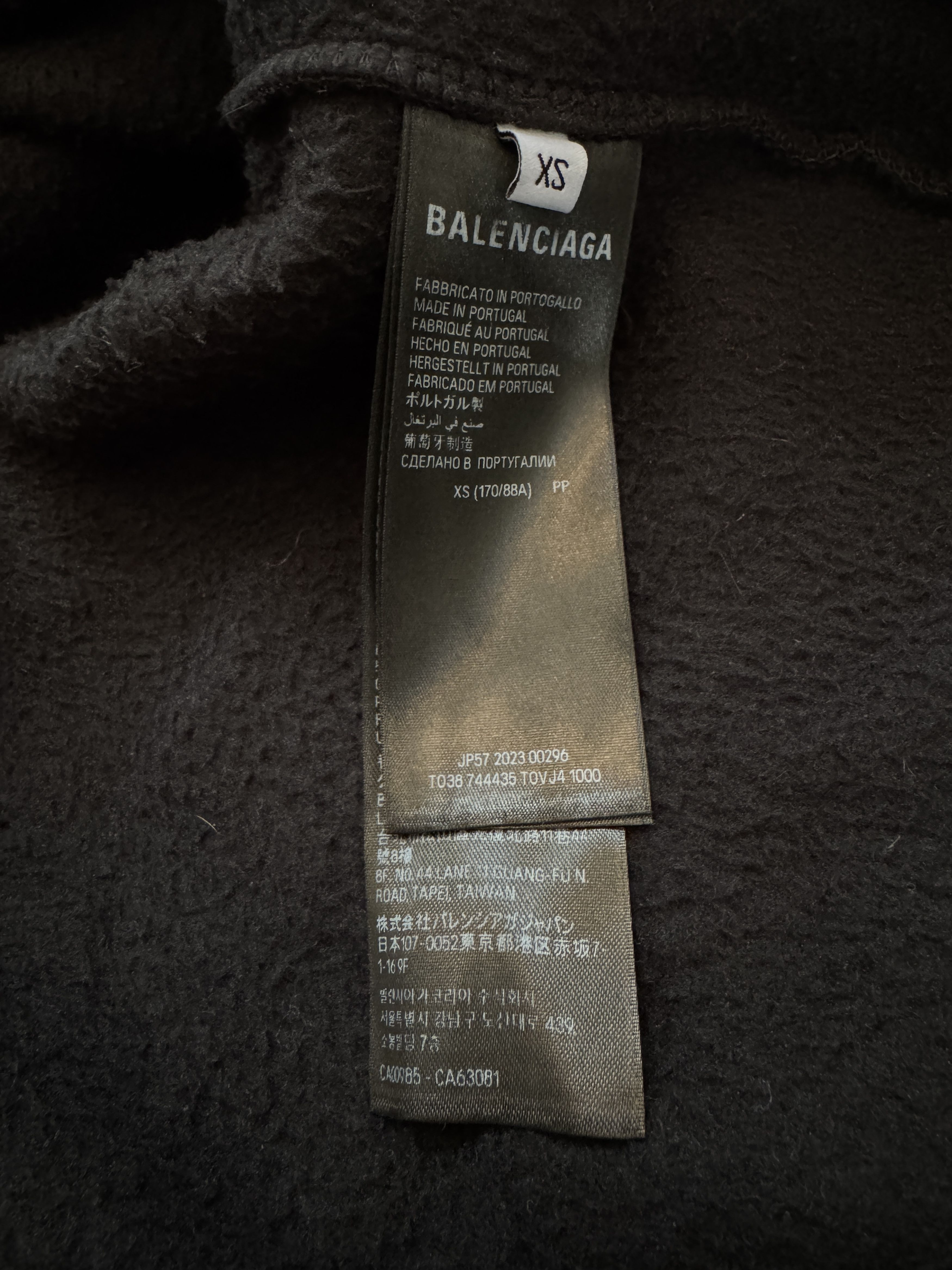 Balenciaga Balenciaga Moon Crinkled Distressed Fleece Hoodie XS Size US XL / EU 56 / 4 - 9 Thumbnail