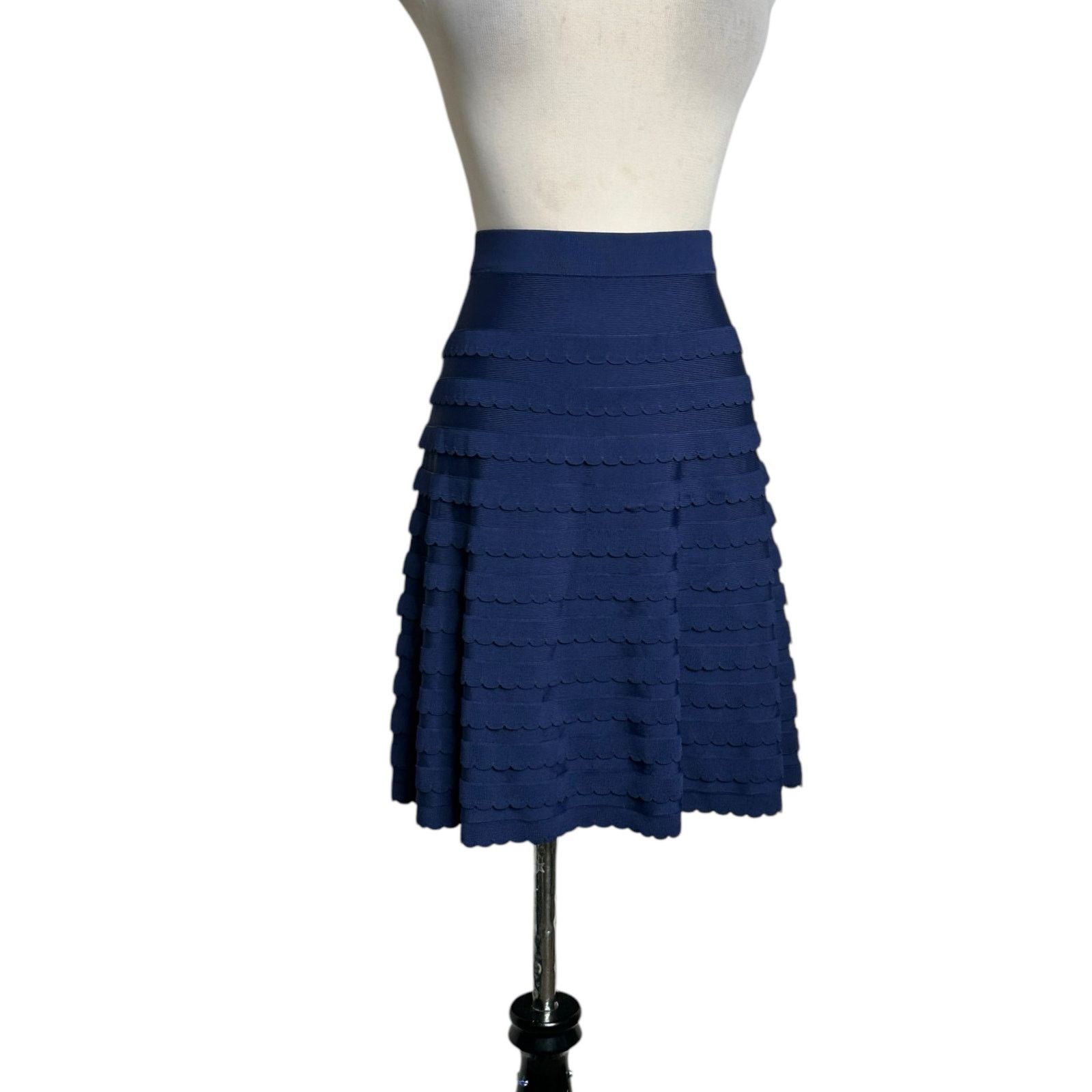 Lilly Pulitzer Lilly Pulitzer Scalloped Tiered A-Line Knit Skirt Size Small Size 34" / US 12 / IT 48 - 14 Thumbnail