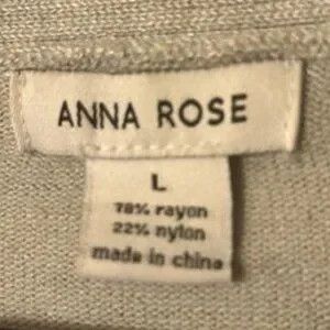 Other Anna Rose Light Gray Ribbed Open-Front Drape Cardigan Size L / US 10 / IT 46 - 5 Thumbnail