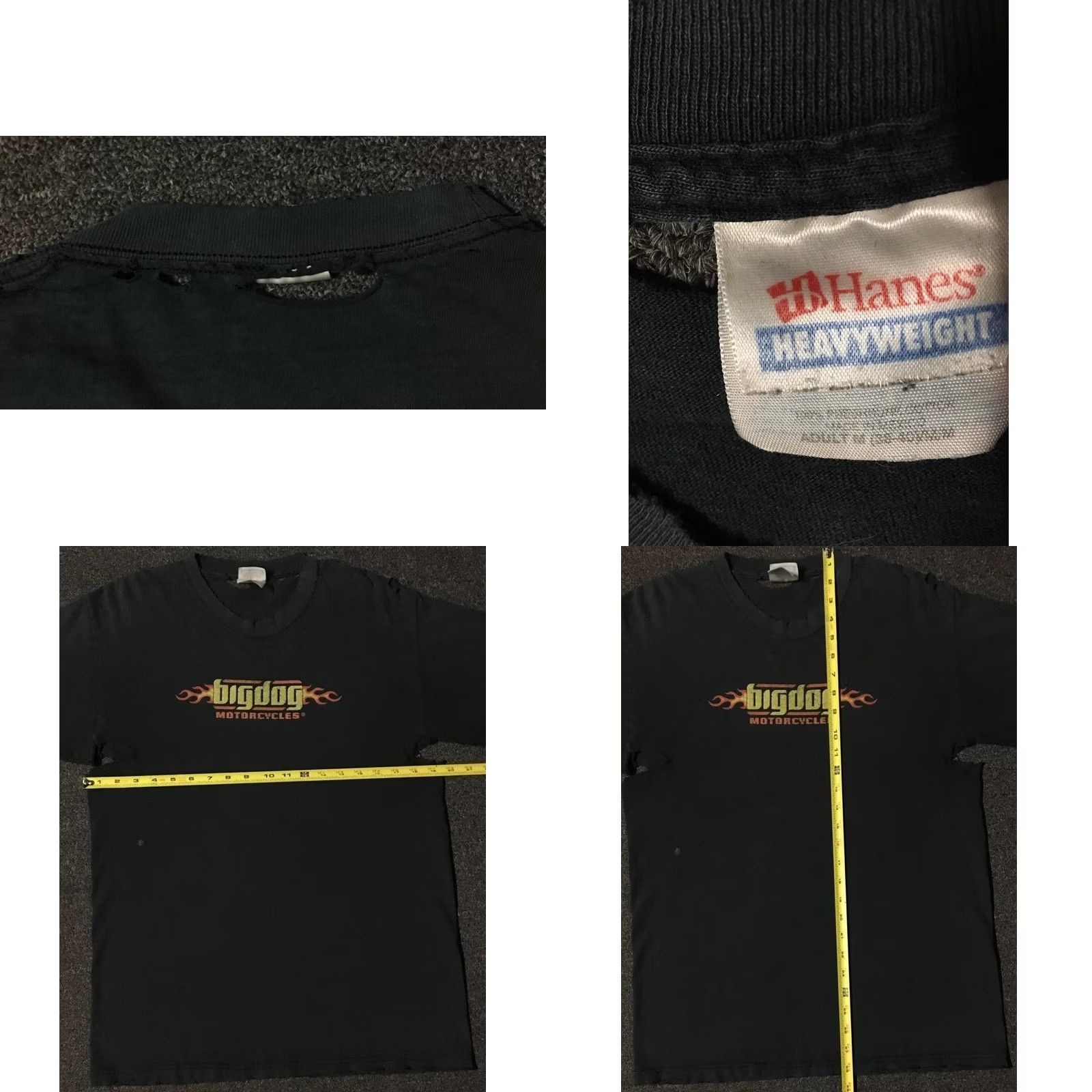 Thrasher VINTAGE Big Dog Motorcycles Shirt M Mens Distressed 90s Harley Grunge Biker Rock Punk Black Size US M / EU 48-50 / 2 - 10 Thumbnail
