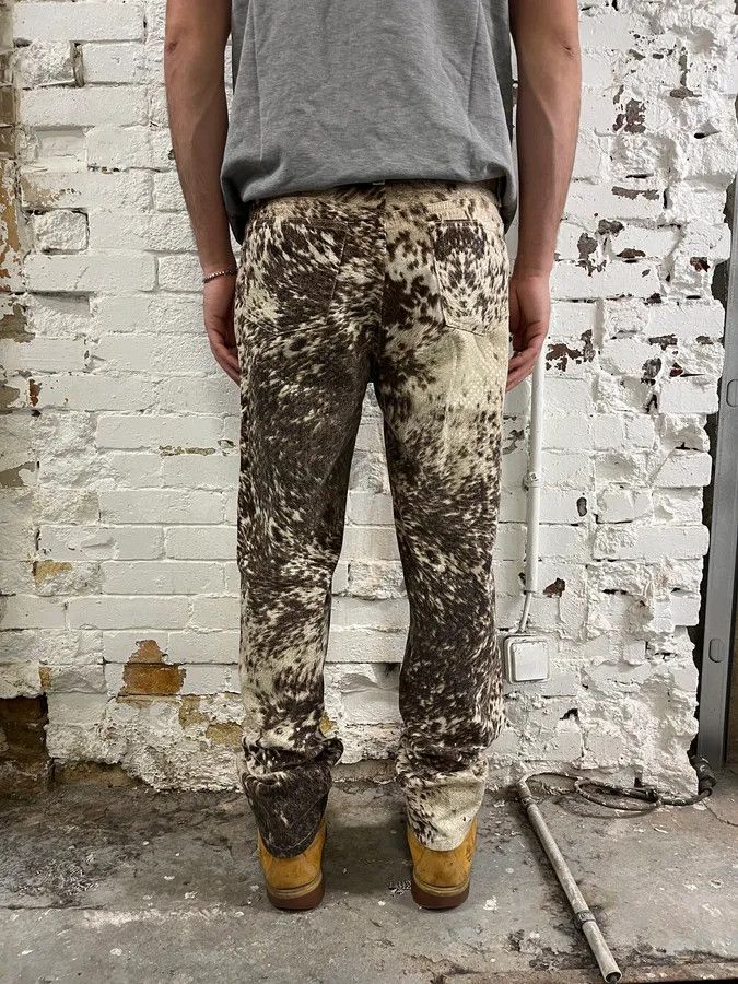 Roberto Cavalli FW1999 Roberto Cavalli Fur Movement Cow Print Beige Pants Size US 32 / EU 48 - 4 Thumbnail