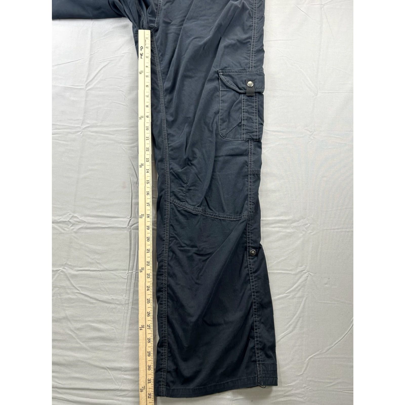 Vintage Kuhl Cargo Pants Womens 14 Regular Gray Twill Relaxed Straight Leg Hiking Outdoor Casual Travel Size 36" / US 14 / IT 50 - 4 Thumbnail