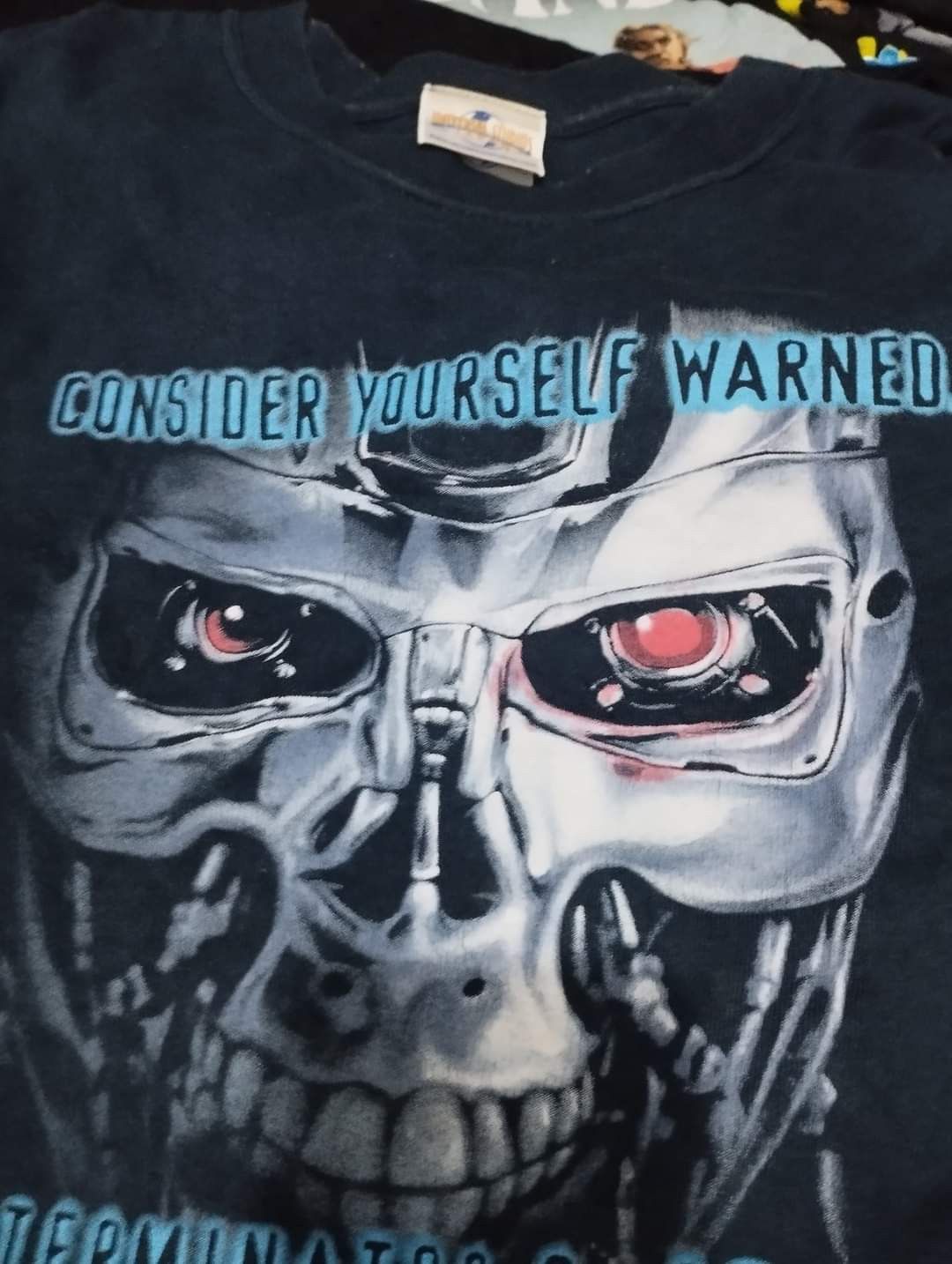 Universal Studios × Vintage VINTAGE 90s SHIRT TERMINATOR 2 Consider Yourself Warned Size US M / EU 48-50 / 2 - 2 Thumbnail