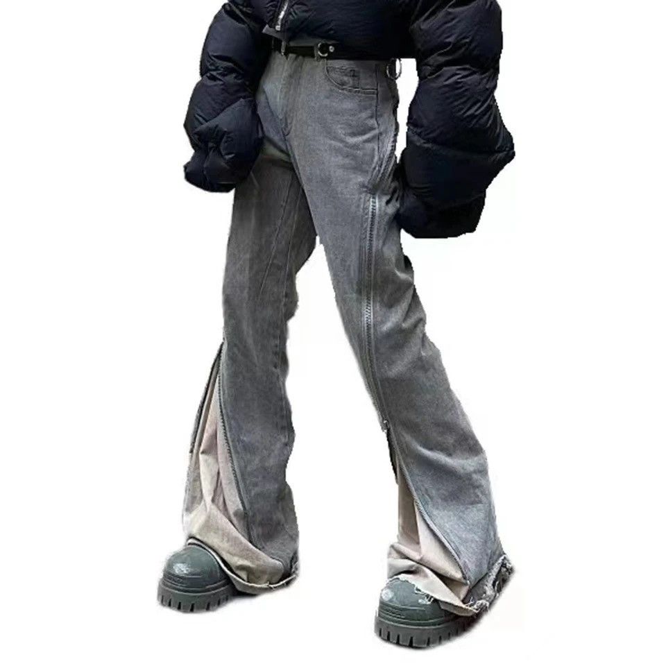 Japanese Brand × Vintage Streetwear Baggy Zipper Jeans Pants y2k Size US 34 / EU 50 - 3 Thumbnail