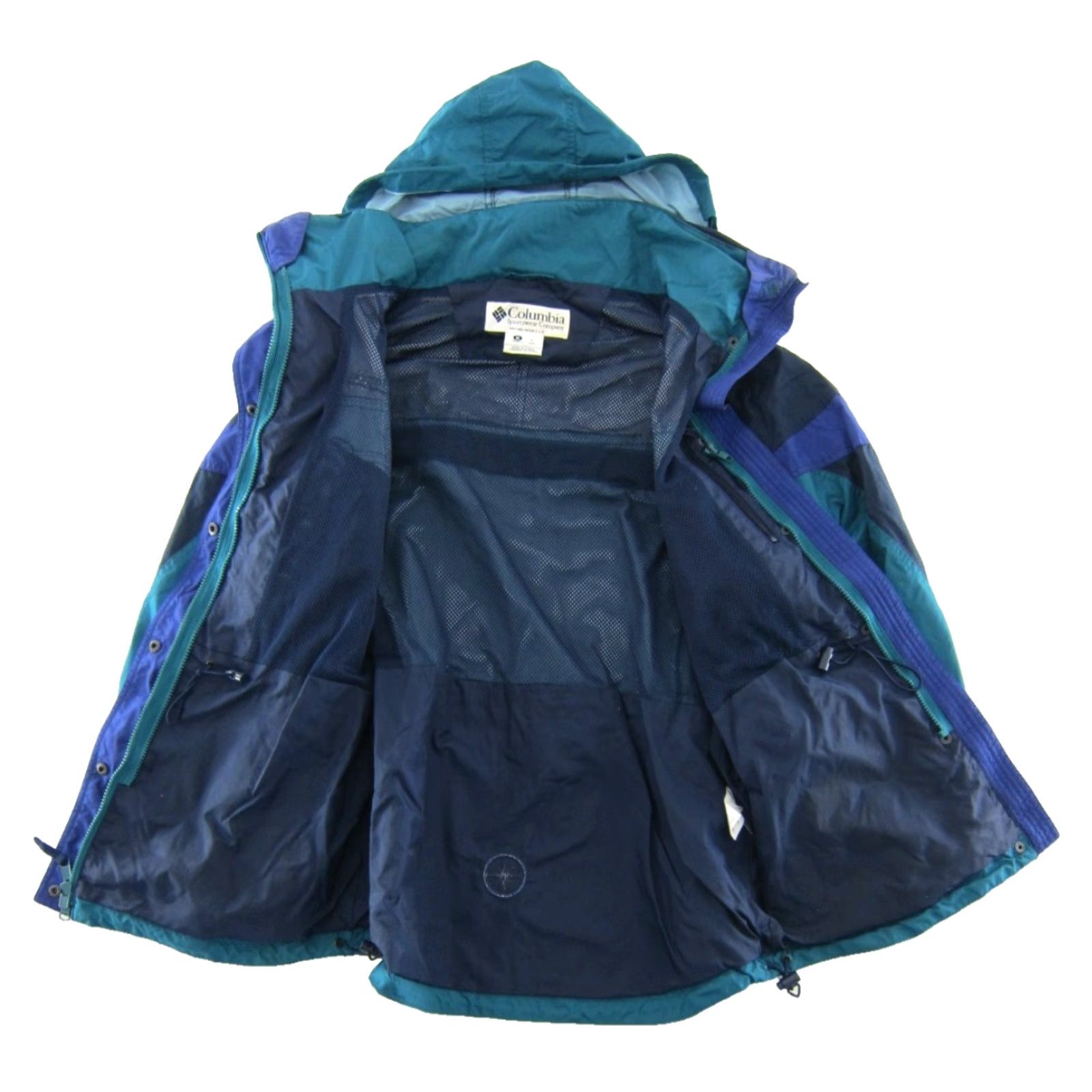 Vintage VINTAGE Columbia Jacket Women M-L Windbreaker Nylon Hooded Green Blue Cinch Parka Jacket Women M-L Size M / US 6-8 / IT 42-44 - 5 Thumbnail