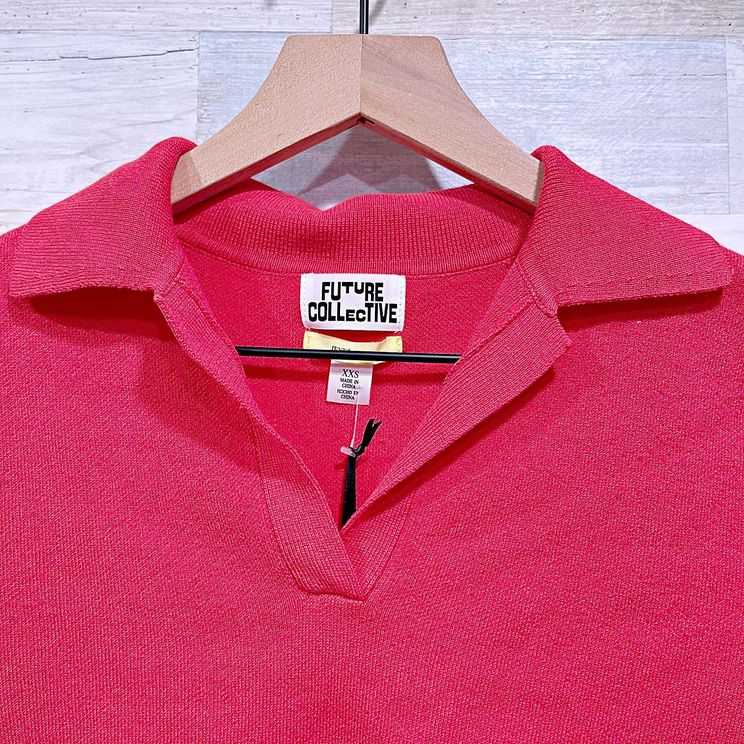 Target Basics Future Collective x Jenee Naylor Cropped Polo Red Womens XXS Size XXS / US 00 / IT 34 - 3 Thumbnail
