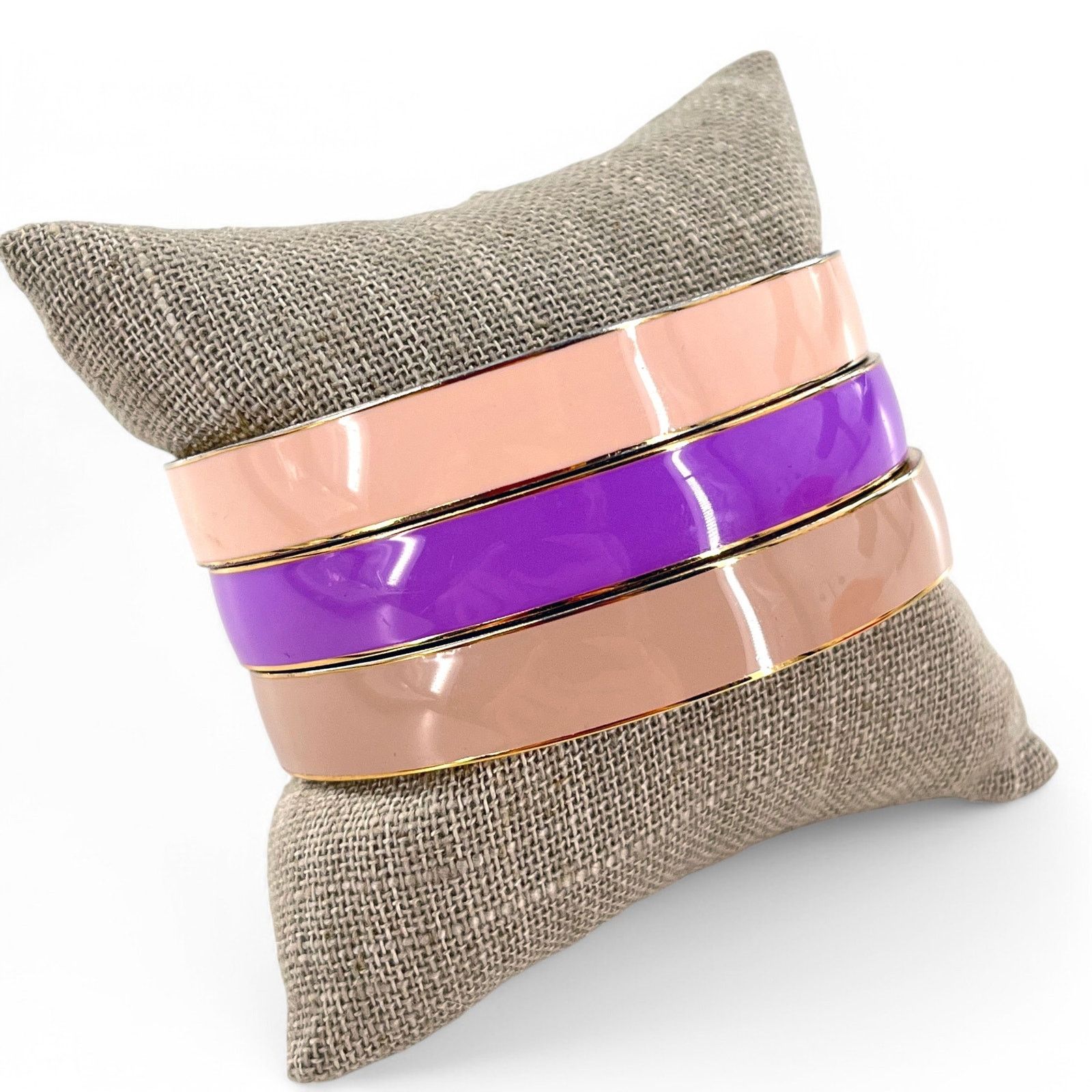 J.Crew J Crew Enamel Bangle Bracelet Lot Pastel Stack Set of 3 Size ONE SIZE - 2 Thumbnail