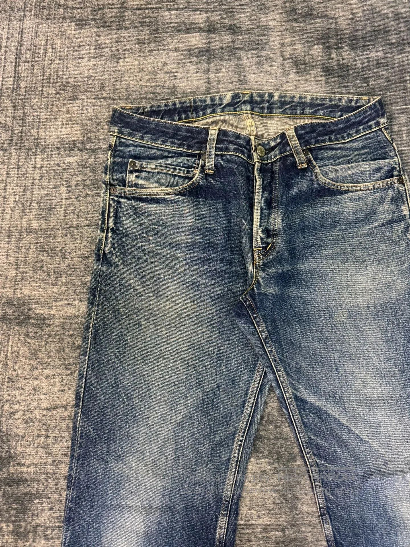 Vintage Vintage HRAMCHM 2000s Washed Blue Jeans. Size US 33 - 3 Thumbnail