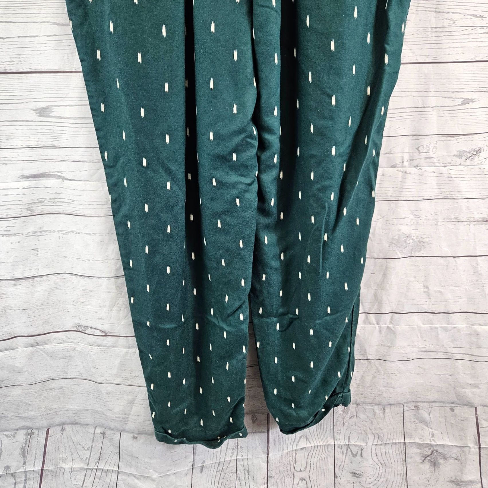 Vintage Garnet Hill Pants Womens Small Green Cropped Tencel Linen Drawstring Size 32" / US 10 / IT 46 - 5 Thumbnail